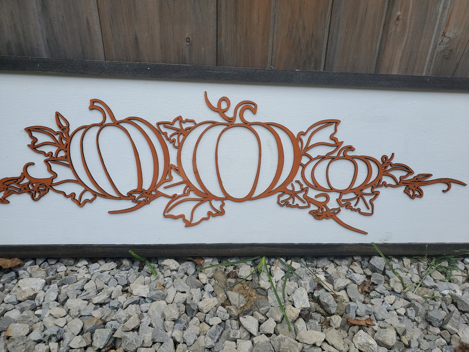 Pumpkins, Scroll, Leaves, Line Drawing, Sketch, Autumn, Fall, Thanksgiving, Decor, Wall, Wood, 3D, Laser Cut, Primitive, Rustic, Raised