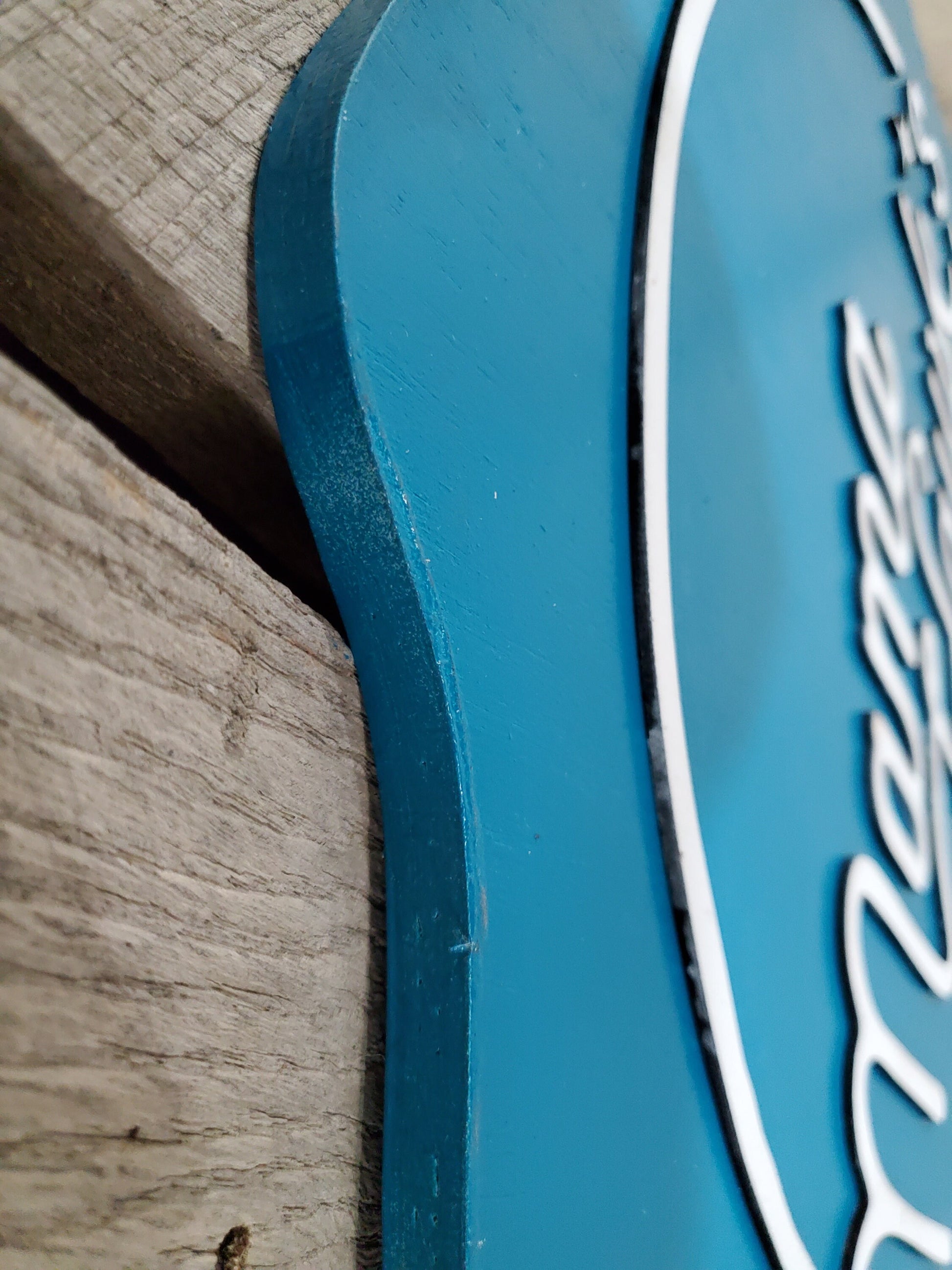 Large Bottle Cap Round Scalloped Mamas Kitchen Coffee Sign Business Sign Commercial Signage 3D Raised Text Your Logo XL Made to Order