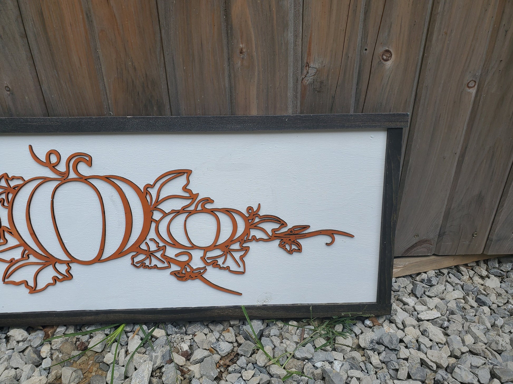 Pumpkins, Scroll, Leaves, Line Drawing, Sketch, Autumn, Fall, Thanksgiving, Decor, Wall, Wood, 3D, Laser Cut, Primitive, Rustic, Raised