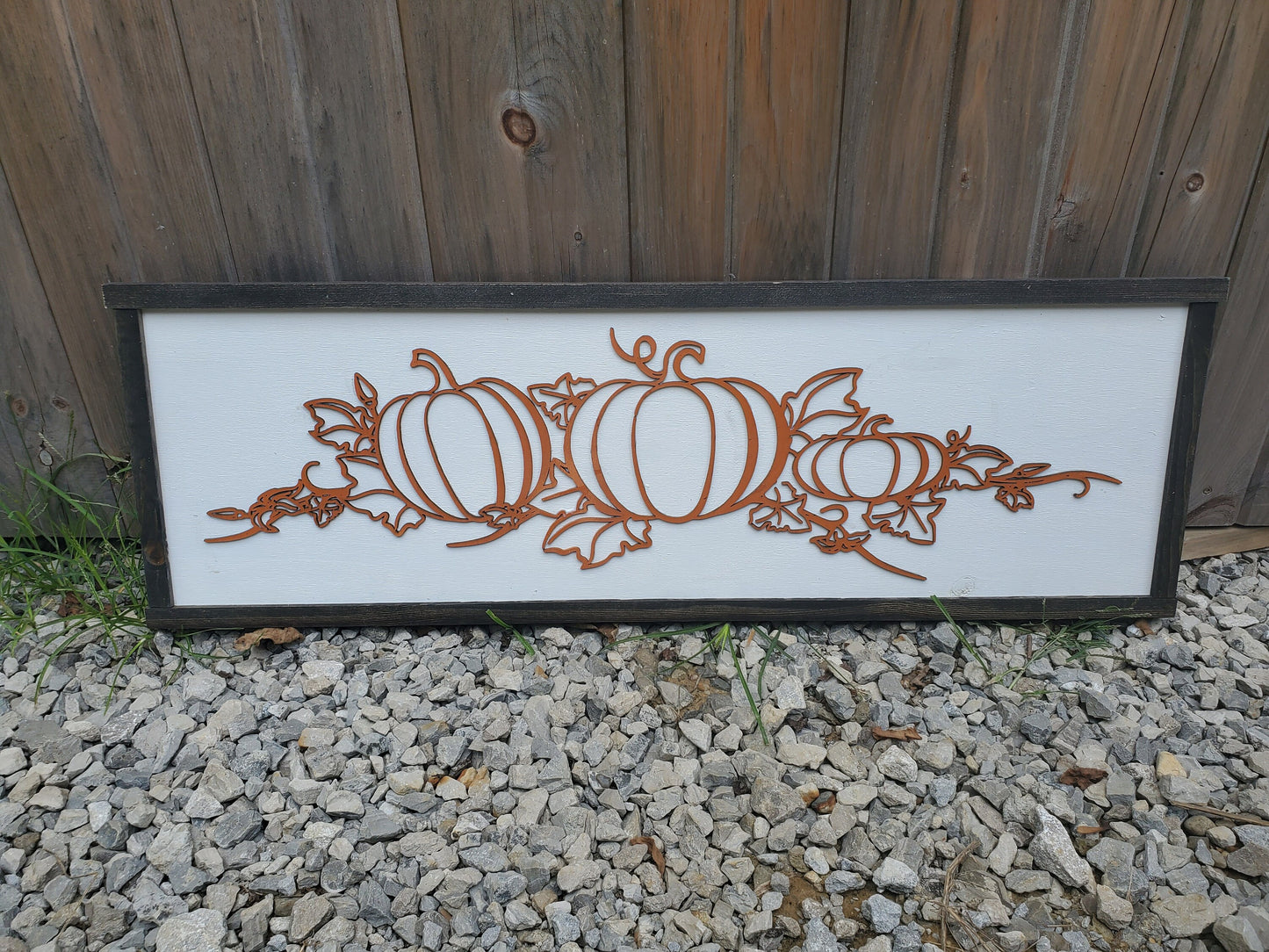 Pumpkins, Scroll, Leaves, Line Drawing, Sketch, Autumn, Fall, Thanksgiving, Decor, Wall, Wood, 3D, Laser Cut, Primitive, Rustic, Raised