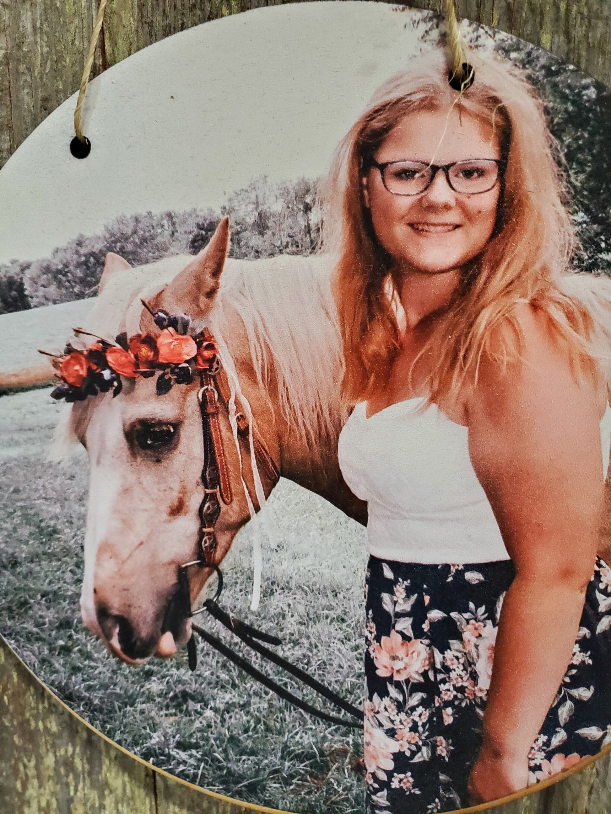 Photo on Wood Round Circle Custom Your Photo Printed Large Rustic Personalized Custom Gift Idea Wood Print Wood Photo Home Decor USA