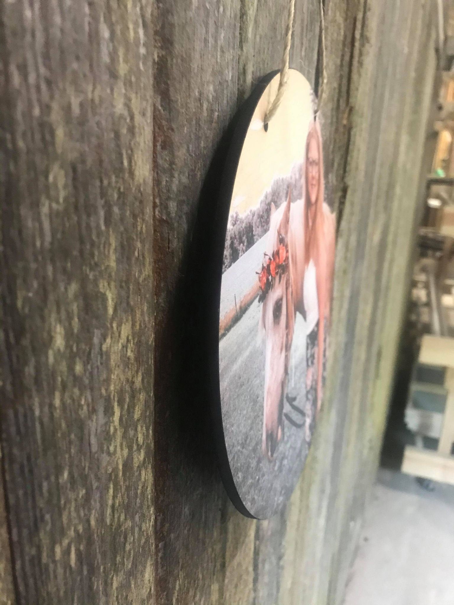 Photo on Wood Round Circle Custom Your Photo Printed Large Rustic Personalized Custom Gift Idea Wood Print Wood Photo Home Decor USA