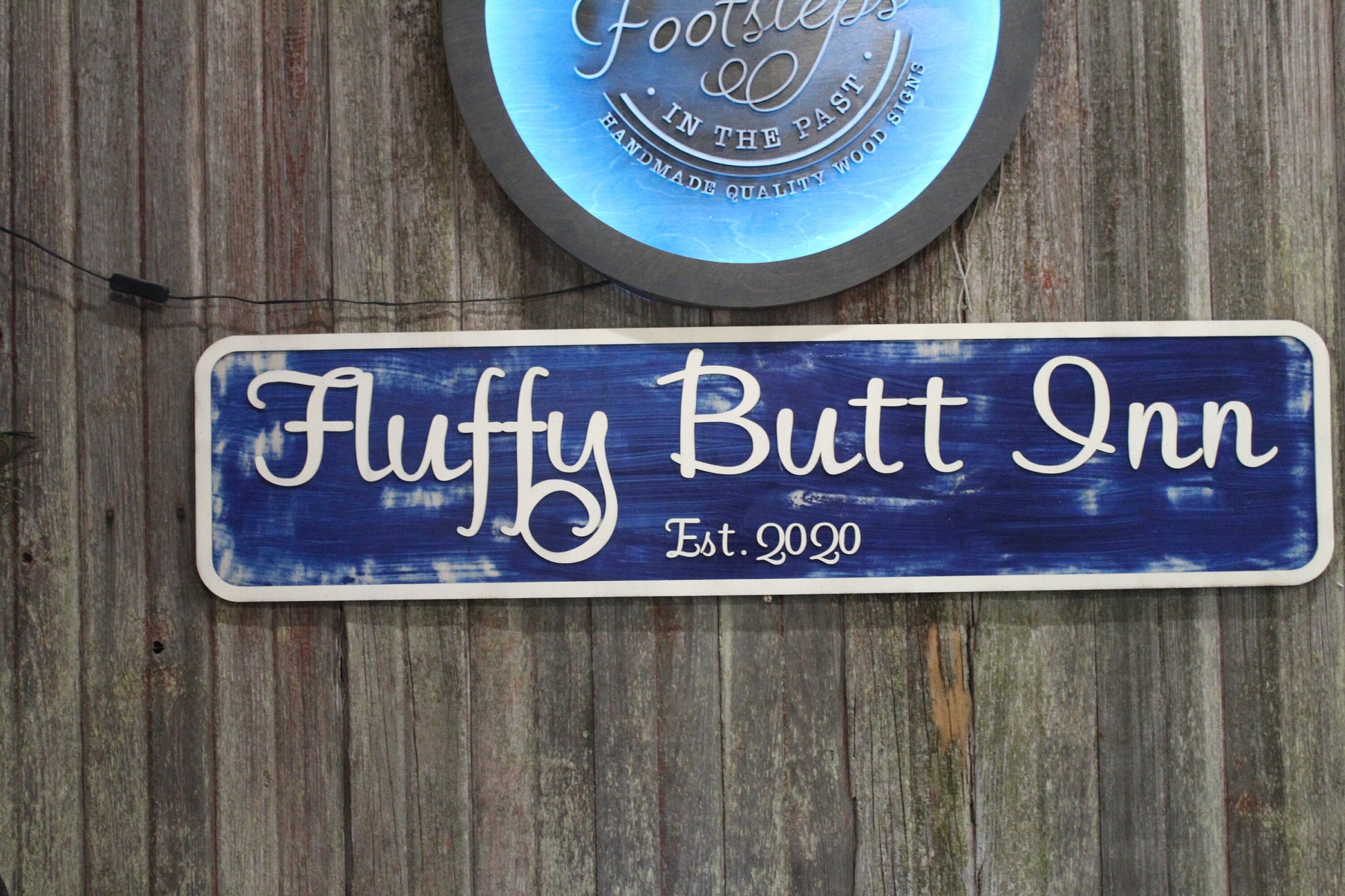 Large Custom Distressed Inn Bed and Breakfast Sign Over-sized Rustic Business Logo Bar Barn Country Wood Raised Text