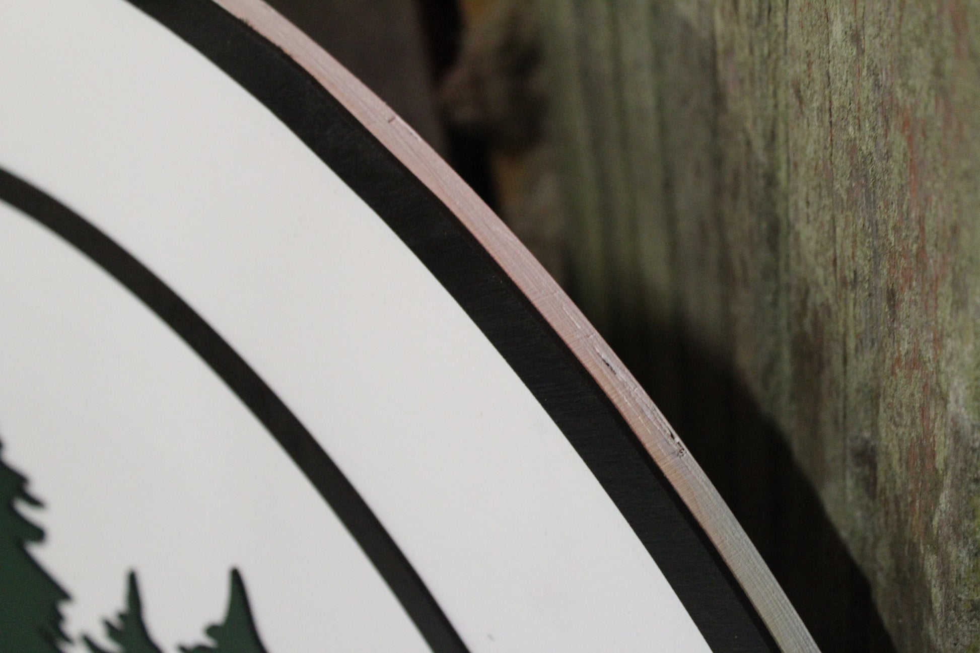 General Store Sign Small Business Round Sign Raised Text Commercial Signage 3D Your Logo Extra Large Rings Established Pine Trees Custom