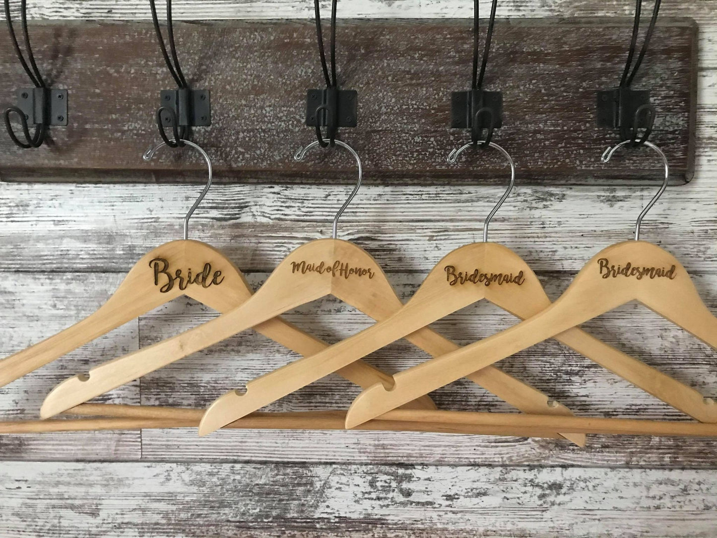 The Dress Clothes Hanger Engraved Bride Wedding Bridal Gown Hard Wood Sturdy Ceremony Celebration Gift