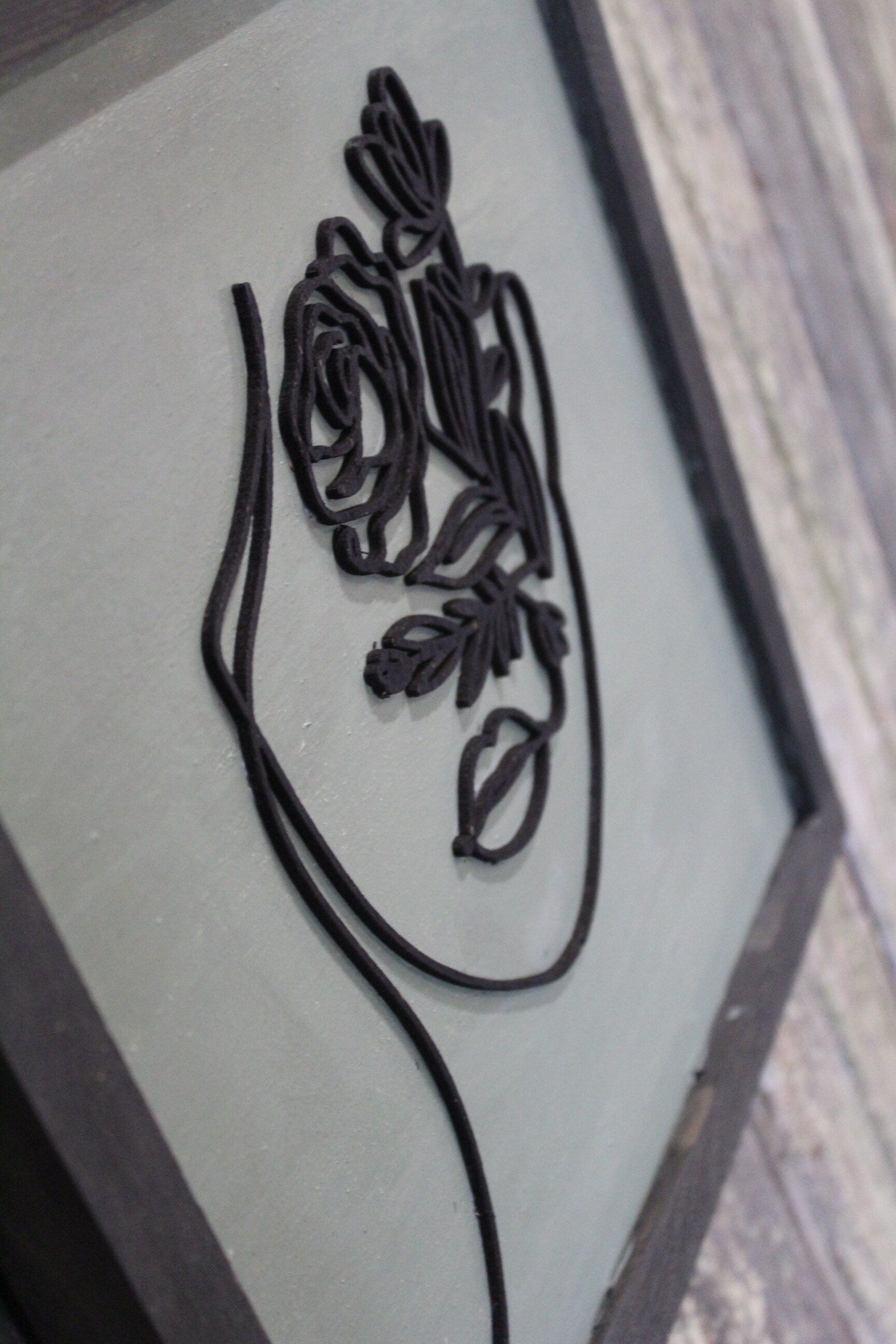 Woman's Face Lady Wood Sign Plant Flowers Organic Botanical Salon Beauty Shop 3D Raised Décor Decoration Minimalist Wall Art Handmade