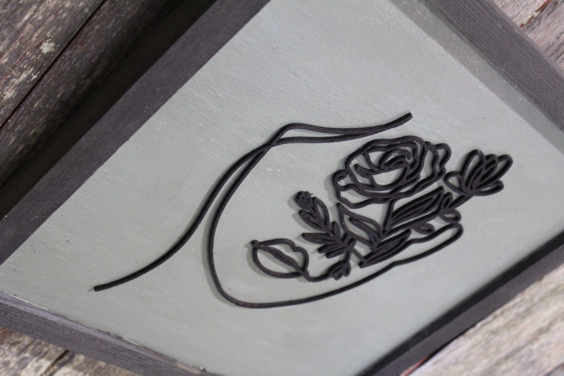 Woman's Face Lady Wood Sign Plant Flowers Organic Botanical Salon Beauty Shop 3D Raised Décor Decoration Minimalist Wall Art Handmade