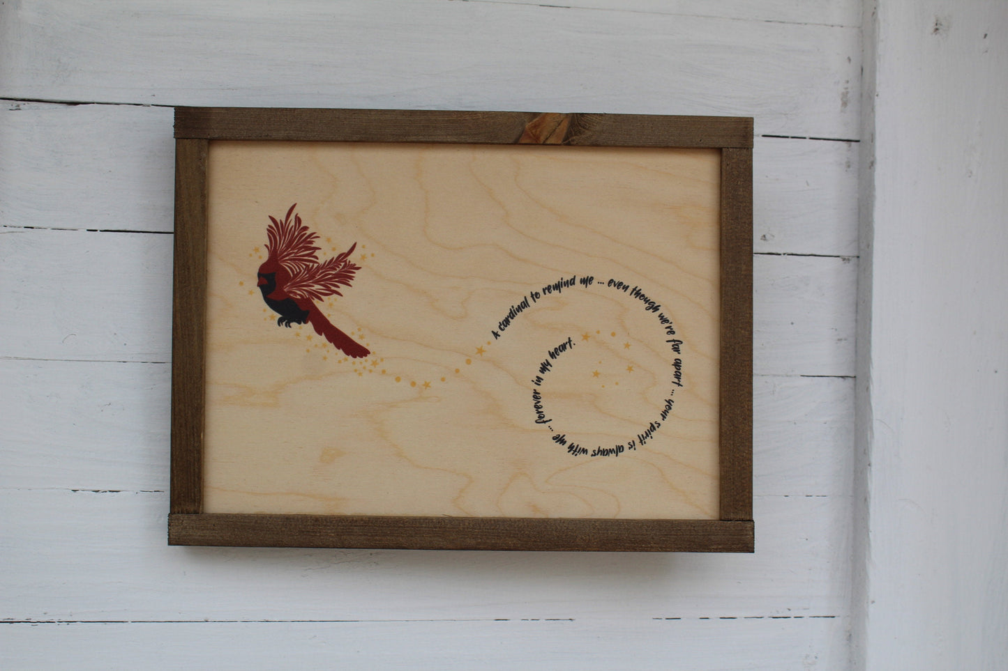 Cardinal Memory Gift Memorial Wood Sign Far Apart Still In My Heart Rustic Pallet Farmhouse Primitive Wall Loved One In Remembrance Keepsake