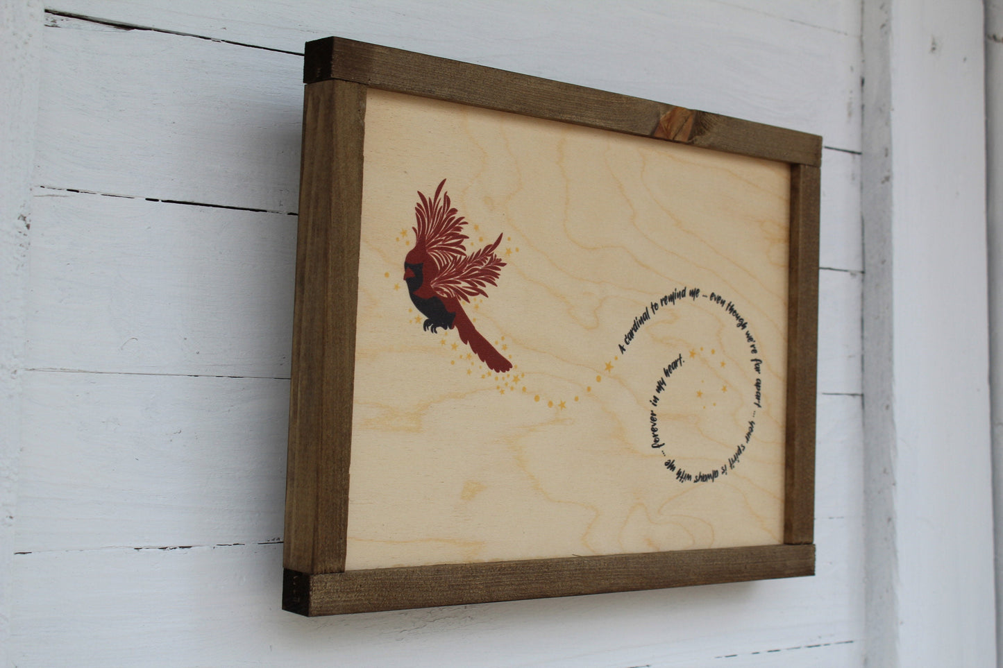 Cardinal Memory Gift Memorial Wood Sign Far Apart Still In My Heart Rustic Pallet Farmhouse Primitive Wall Loved One In Remembrance Keepsake