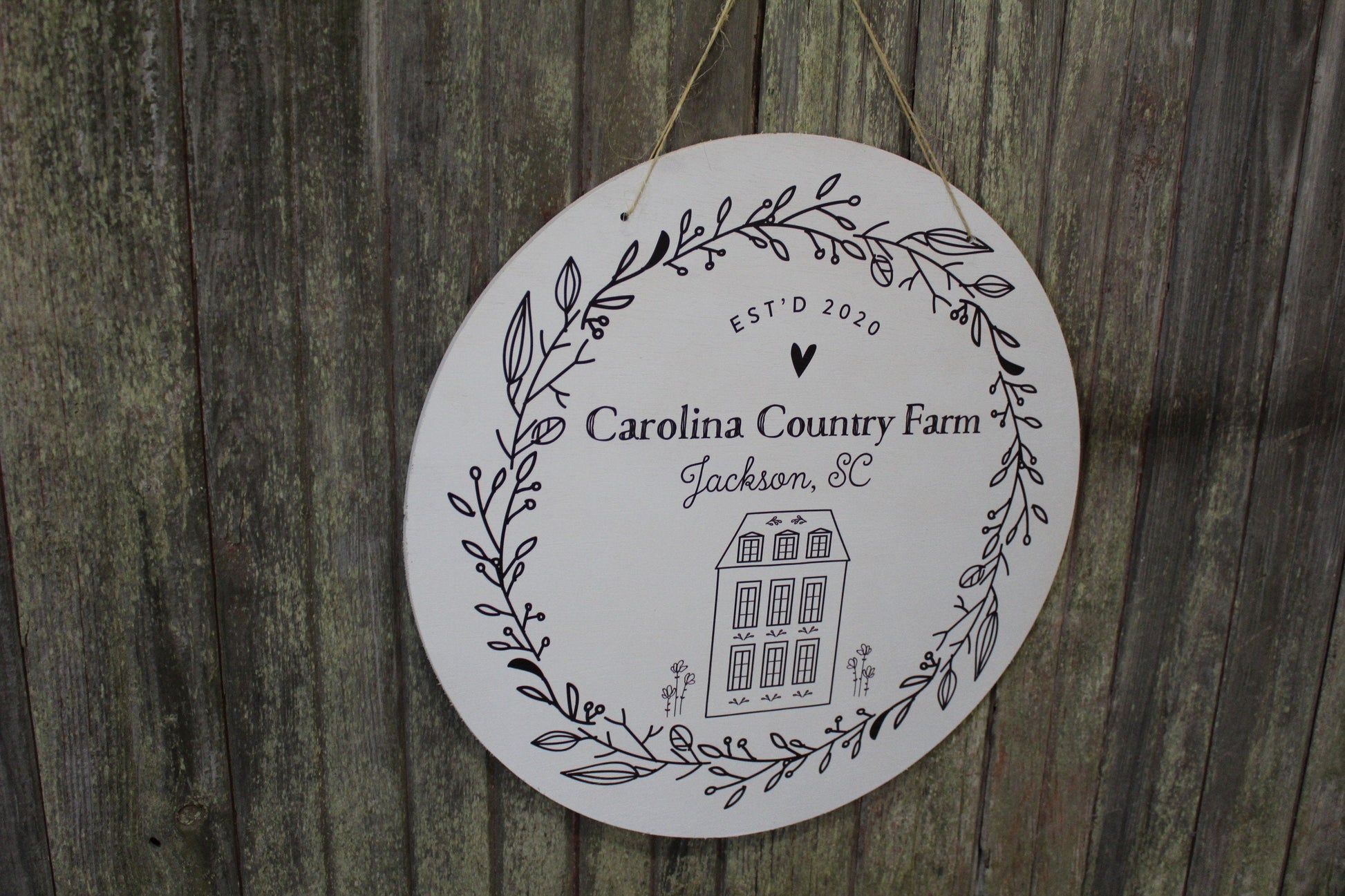Custom Business Print Your Actual Logo Round Small Business Hanging Sign Circle Personalized Home Decor Plaque Wall Art Color Wood Print