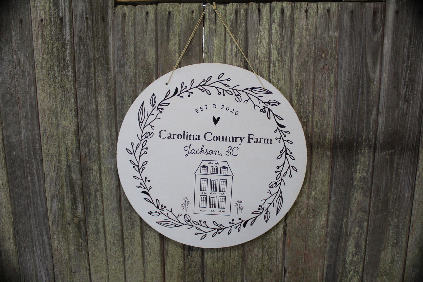 Custom Business Print Your Actual Logo Round Small Business Hanging Sign Circle Personalized Home Decor Plaque Wall Art Color Wood Print