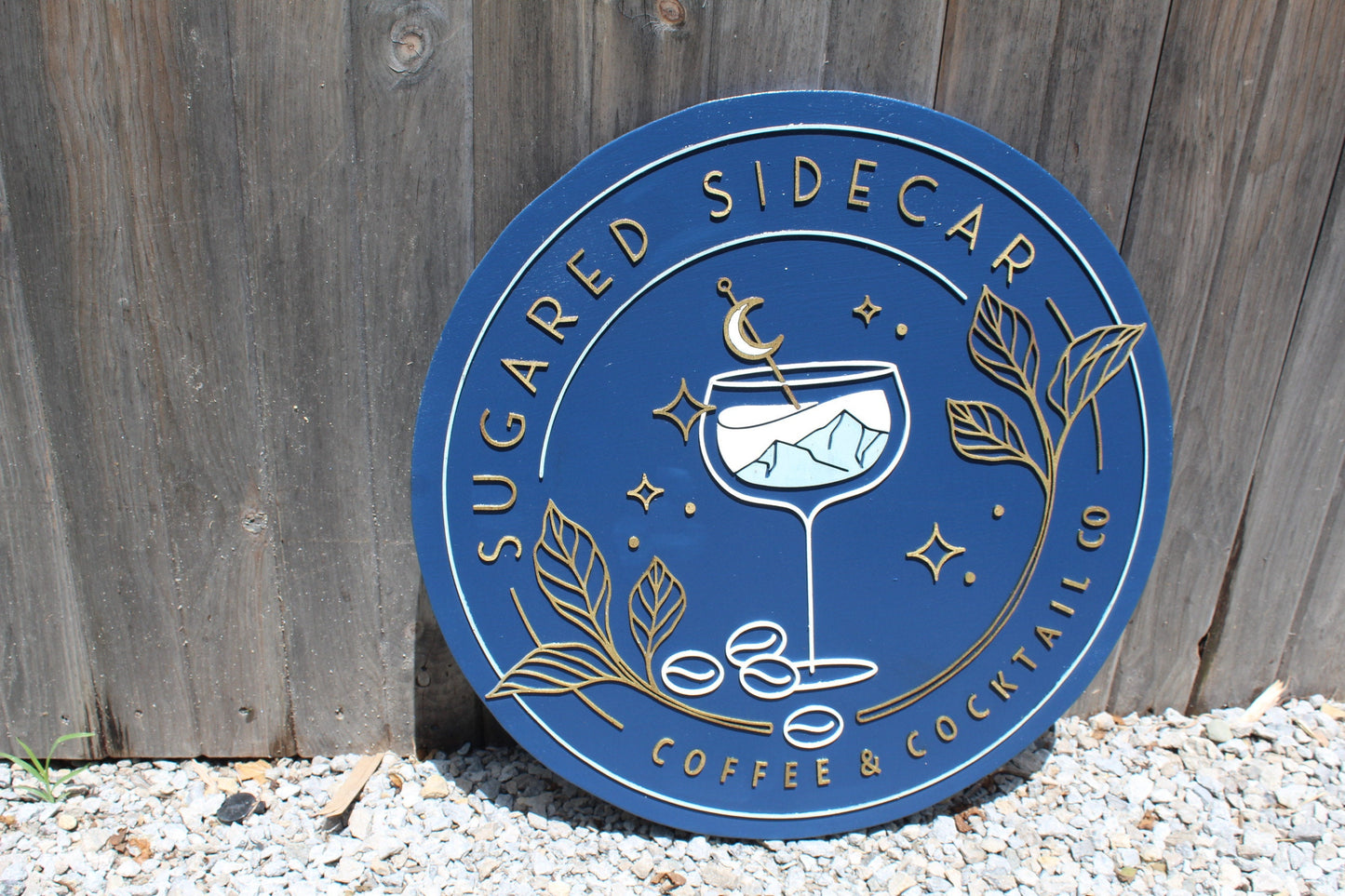 Coffee Shop Cocktail Winery Your Custom Logo 3D Raised Text Business Sign Actual Logo Over Sized Large Entry Entrance Sign Small Business