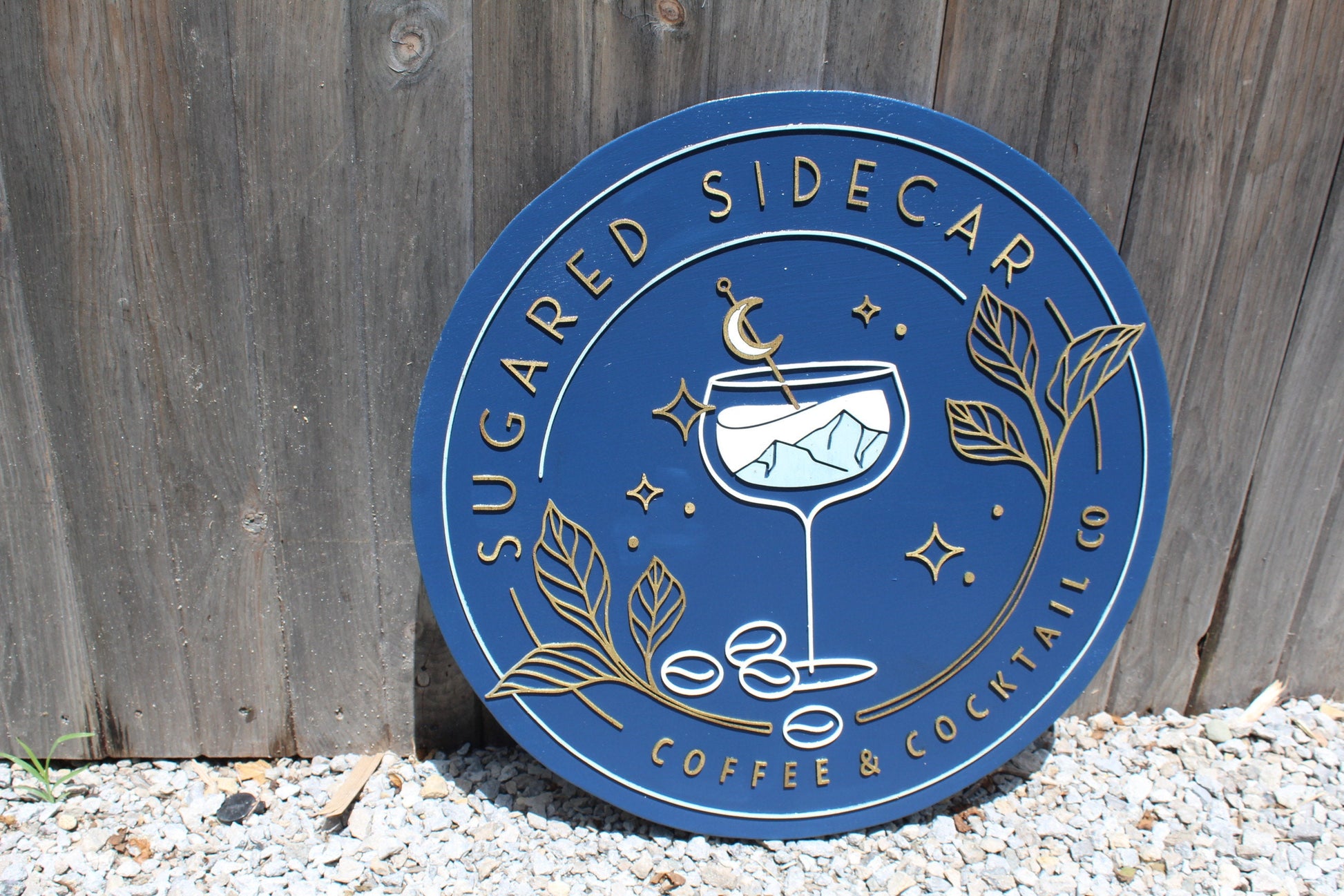 Coffee Shop Cocktail Winery Your Custom Logo 3D Raised Text Business Sign Actual Logo Over Sized Large Entry Entrance Sign Small Business