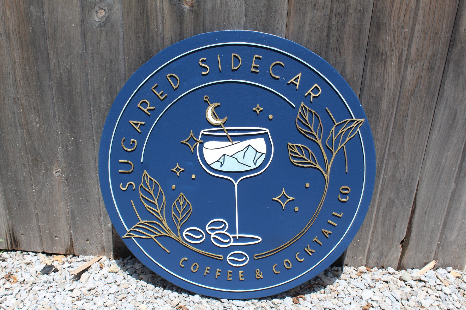 Coffee Shop Cocktail Winery Your Custom Logo 3D Raised Text Business Sign Actual Logo Over Sized Large Entry Entrance Sign Small Business