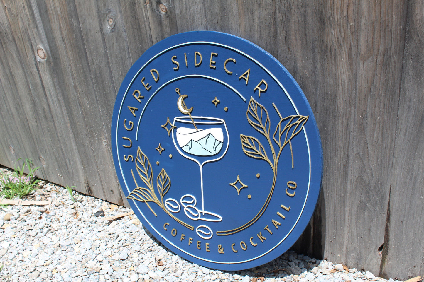 Coffee Shop Cocktail Winery Your Custom Logo 3D Raised Text Business Sign Actual Logo Over Sized Large Entry Entrance Sign Small Business