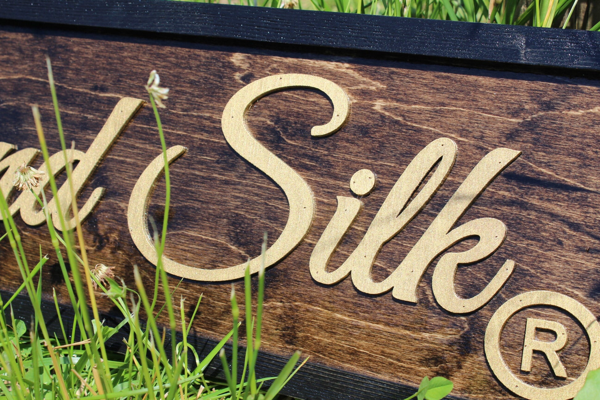 gold and brown custom sign