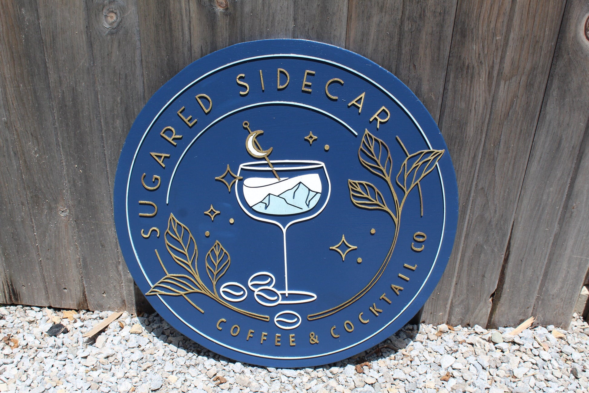 Coffee Shop Cocktail Winery Your Custom Logo 3D Raised Text Business Sign Actual Logo Over Sized Large Entry Entrance Sign Small Business