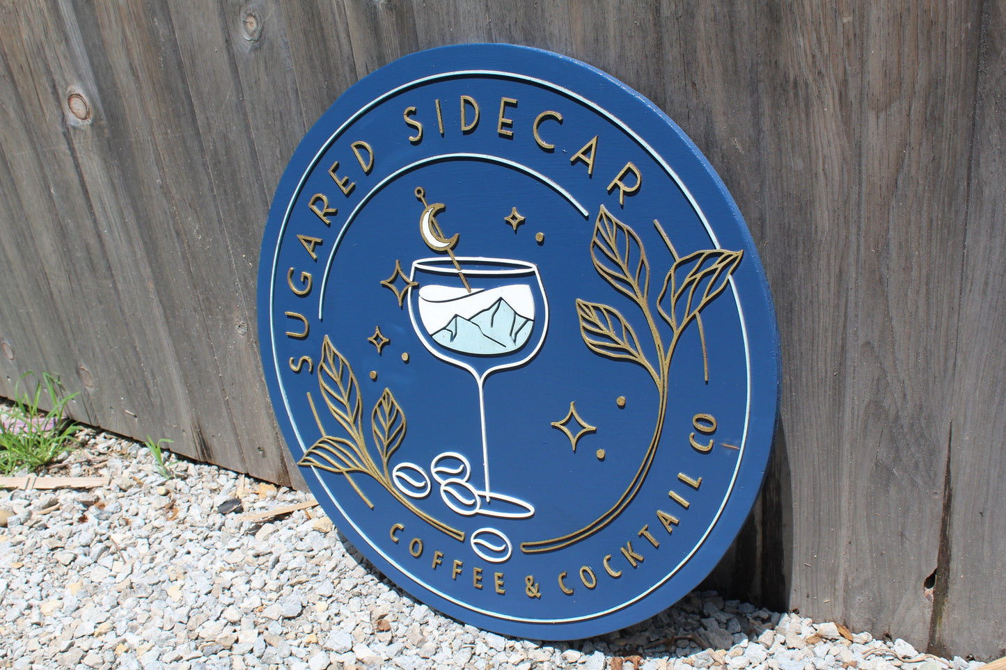 Coffee Shop Cocktail Winery Your Custom Logo 3D Raised Text Business Sign Actual Logo Over Sized Large Entry Entrance Sign Small Business