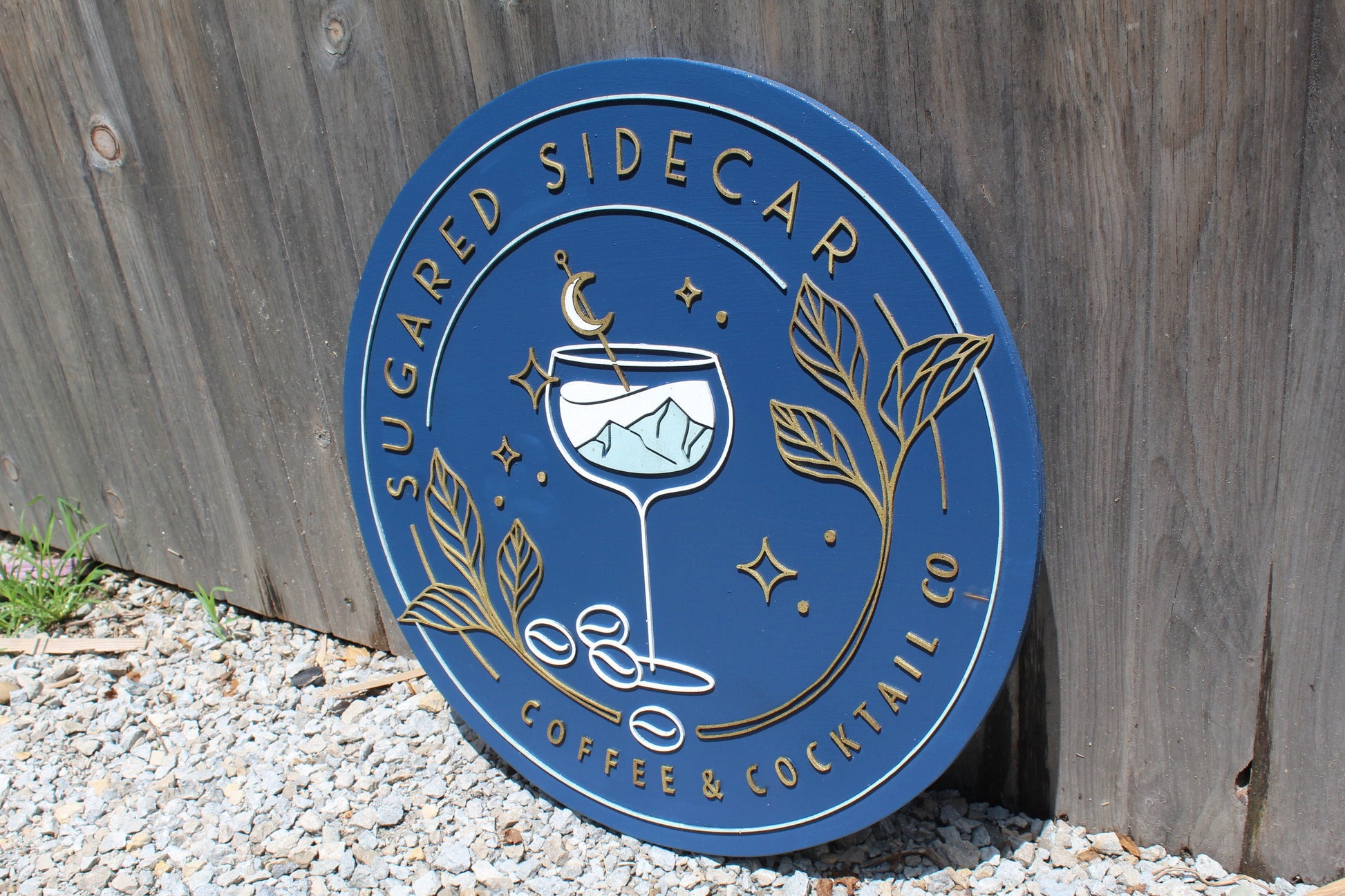 Coffee Shop Cocktail Winery Your Custom Logo 3D Raised Text Business Sign Actual Logo Over Sized Large Entry Entrance Sign Small Business