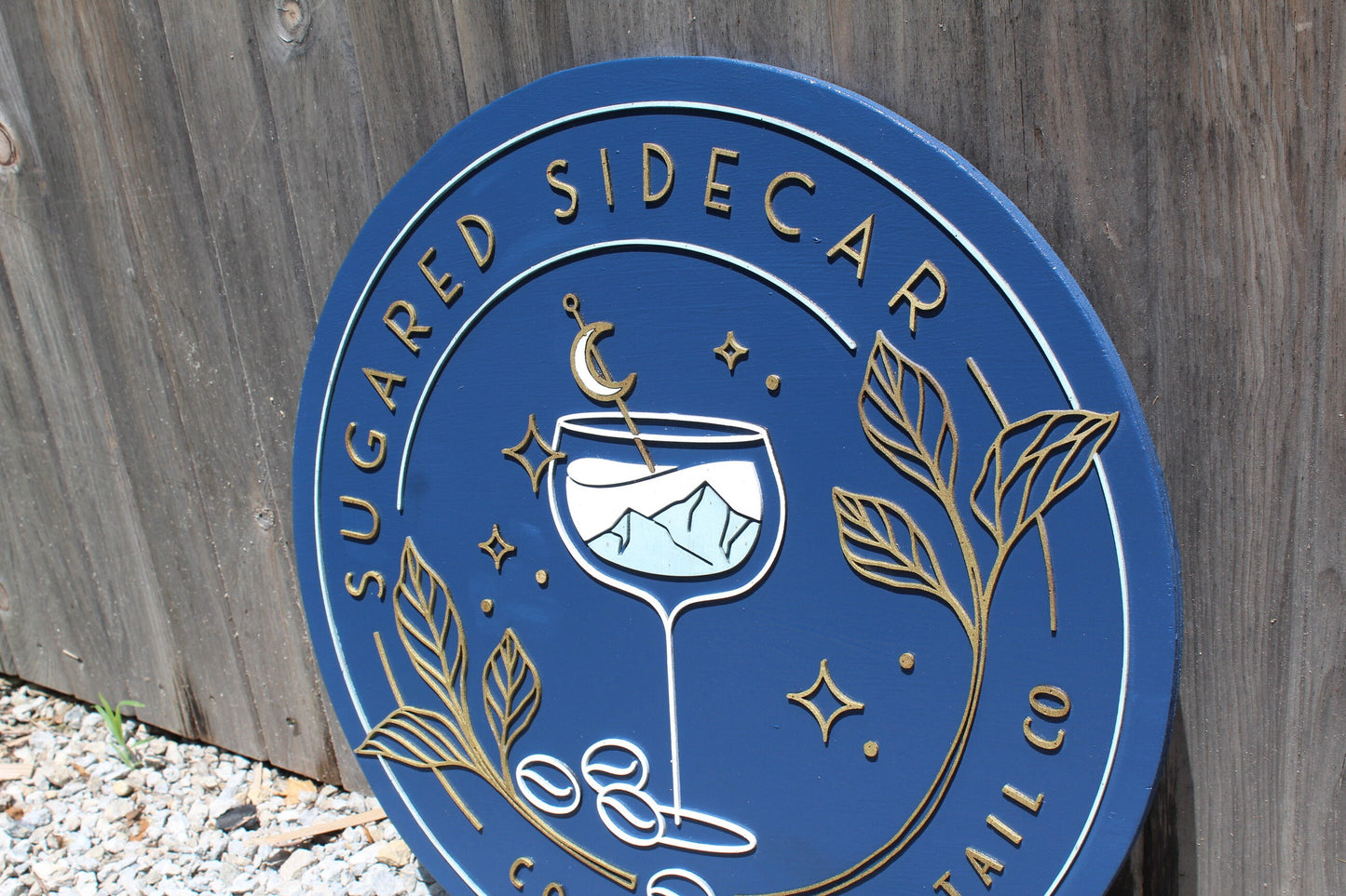 Coffee Shop Cocktail Winery Your Custom Logo 3D Raised Text Business Sign Actual Logo Over Sized Large Entry Entrance Sign Small Business