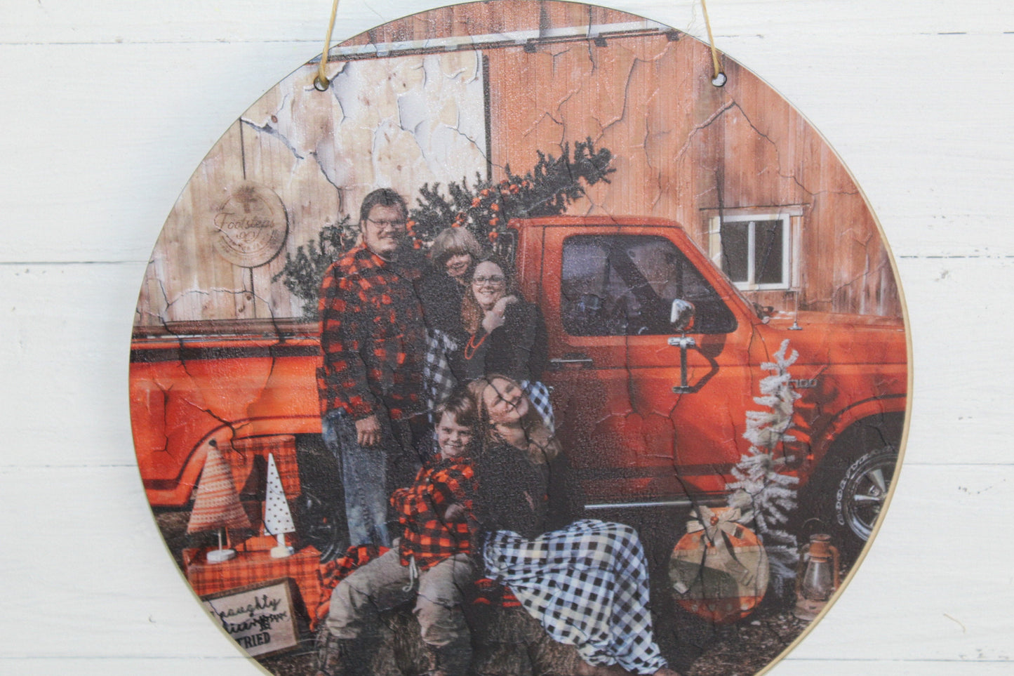 Texture Photo Printed On Wood Round Circle Custom Your Photo Large Rustic Personalized Gift Idea Wood Print Wood Photo Home Decor Textured