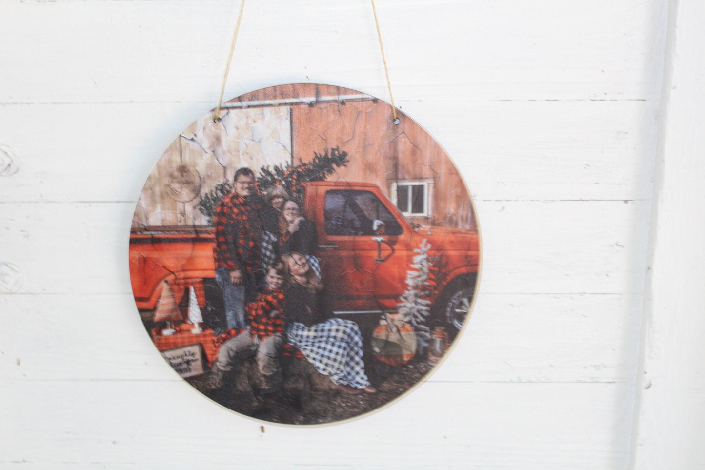 Texture Photo Printed On Wood Round Circle Custom Your Photo Large Rustic Personalized Gift Idea Wood Print Wood Photo Home Decor Textured