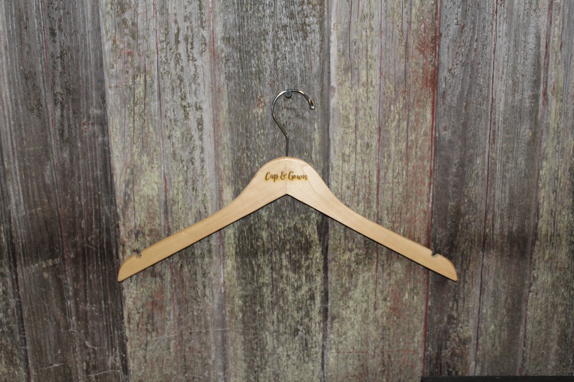 Cap and Gown Graduation Clothes Hanger Engraved Hard Wood Sturdy Dress Suit High School Ceremony Celebration