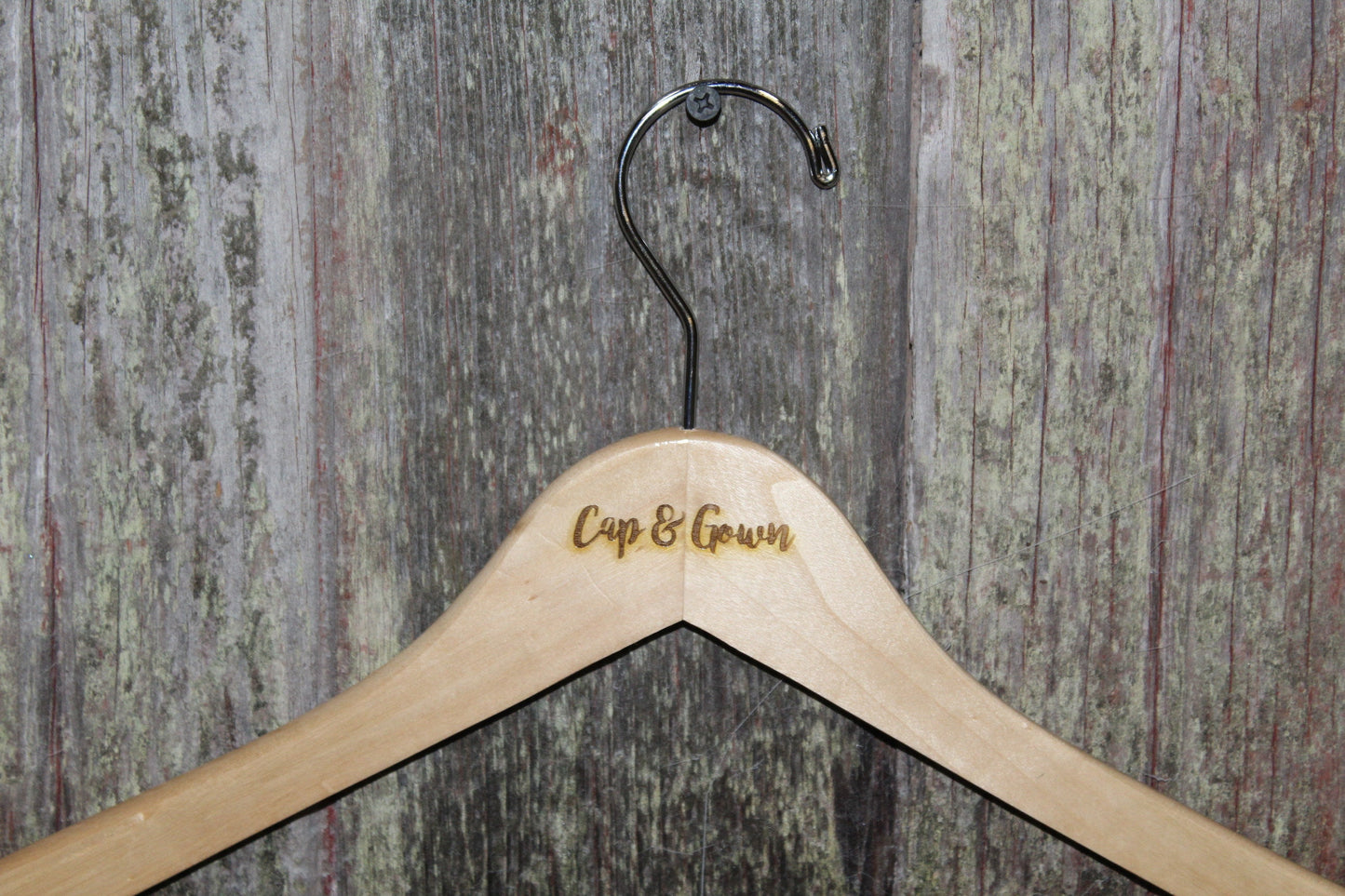 Cap and Gown Graduation Clothes Hanger Engraved Hard Wood Sturdy Dress Suit High School Ceremony Celebration