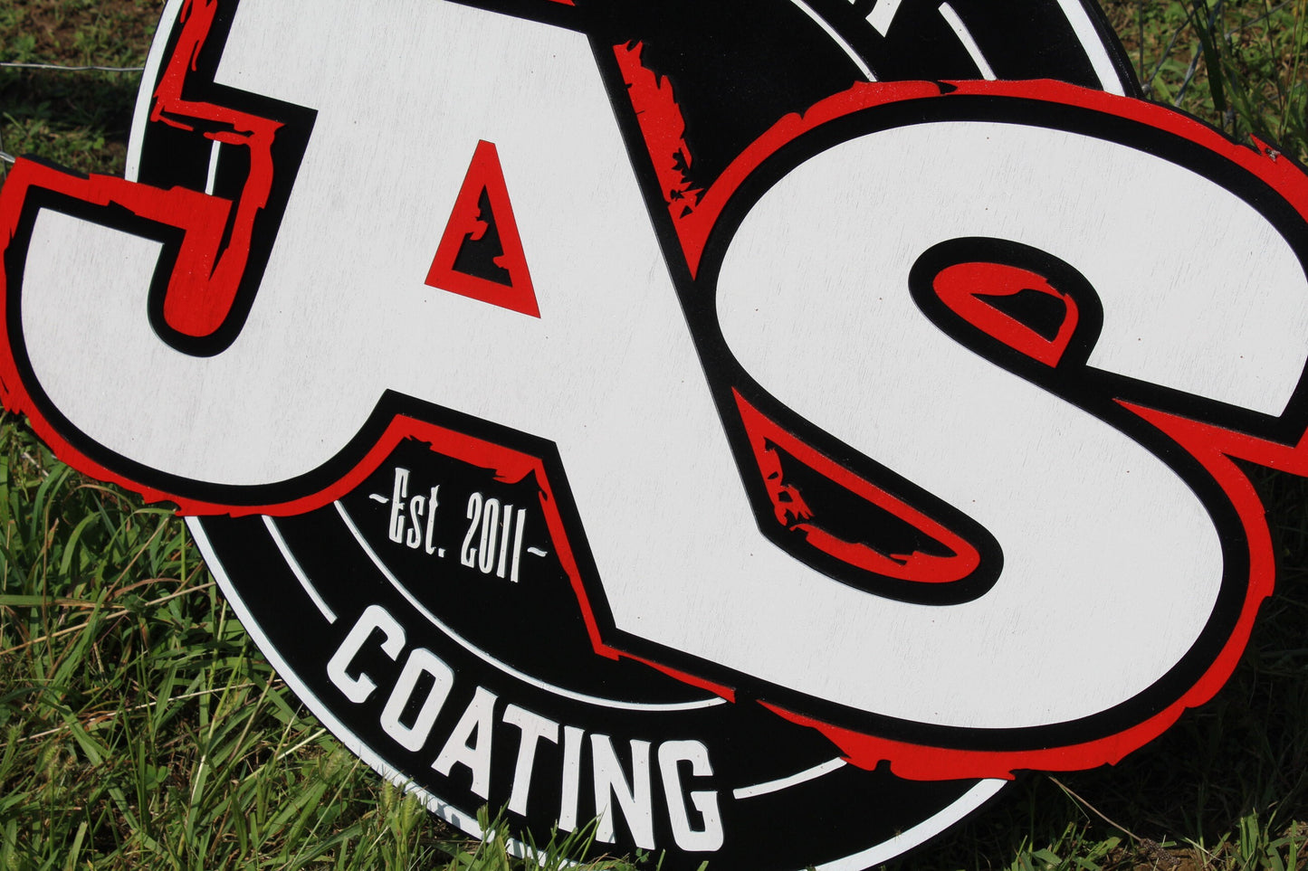 Custom Round Business Sign Commerical Signage Made To Order Powder Coating Store Front Small Business Logo Circle Wooden Handmade 3D