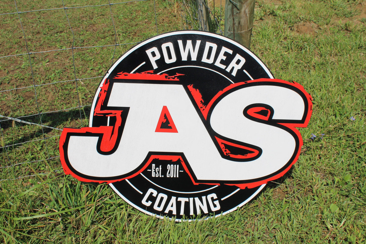 Custom Round Business Sign Commerical Signage Made To Order Powder Coating Store Front Small Business Logo Circle Wooden Handmade 3D