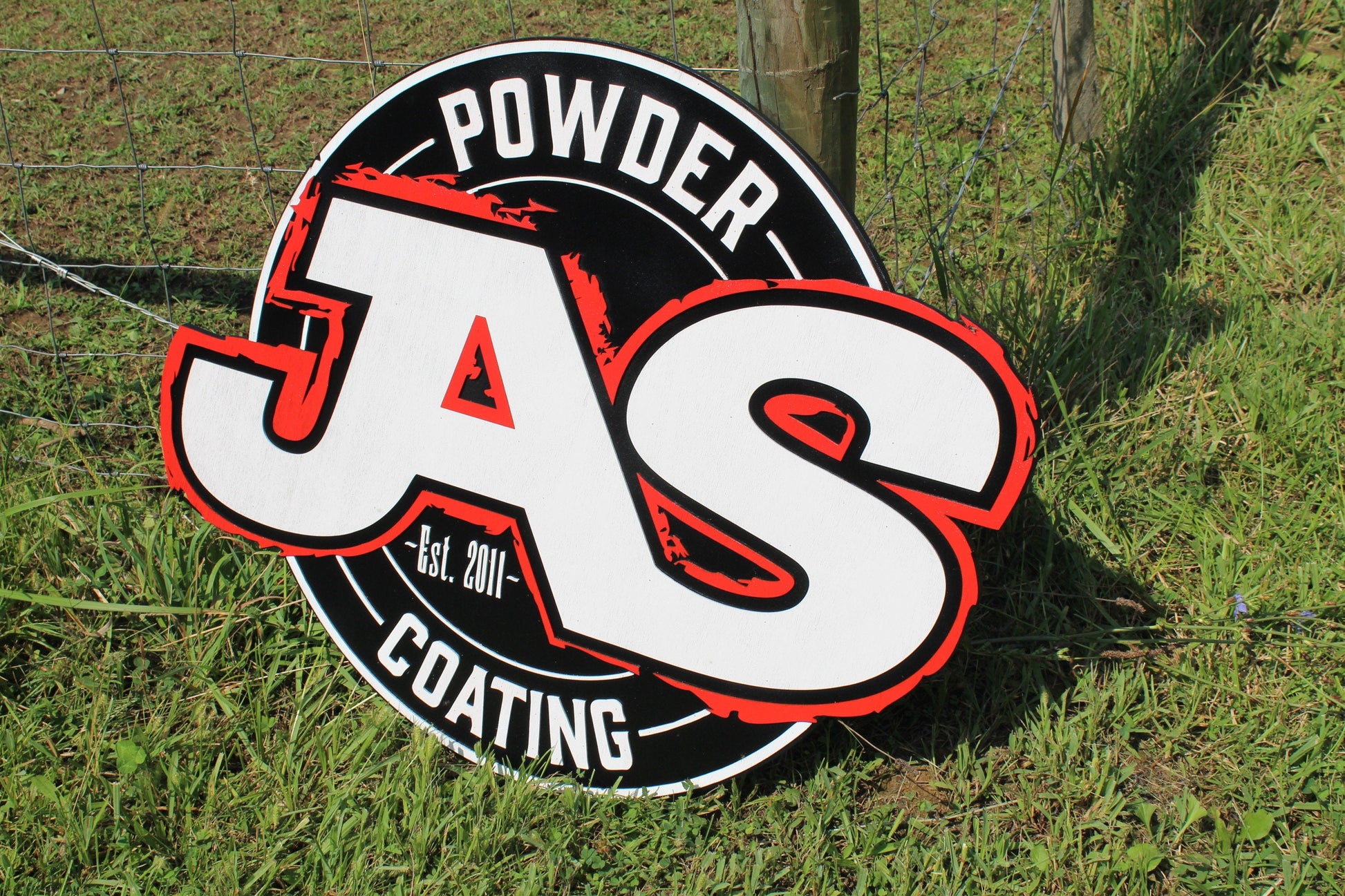 Custom Round Business Sign Commerical Signage Made To Order Powder Coating Store Front Small Business Logo Circle Wooden Handmade 3D