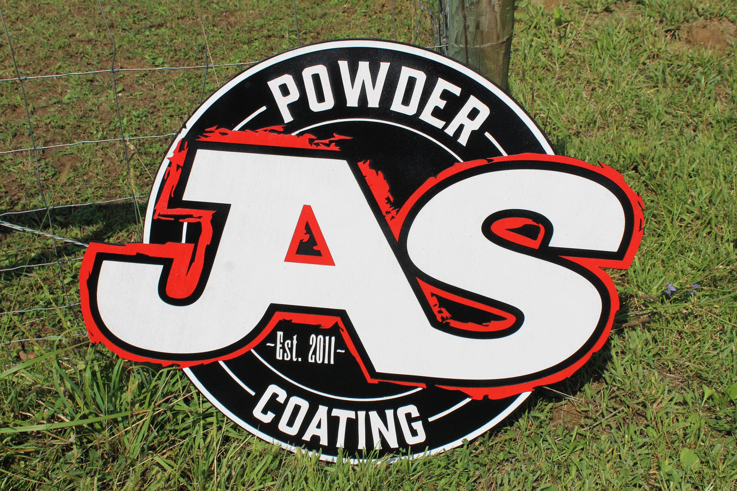 Custom Round Business Sign Commerical Signage Made To Order Powder Coating Store Front Small Business Logo Circle Wooden Handmade 3D