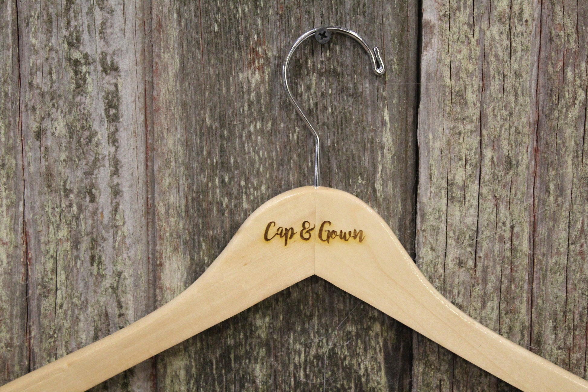 Cap and Gown Graduation Clothes Hanger Engraved Hard Wood Sturdy Dress Suit High School Ceremony Celebration
