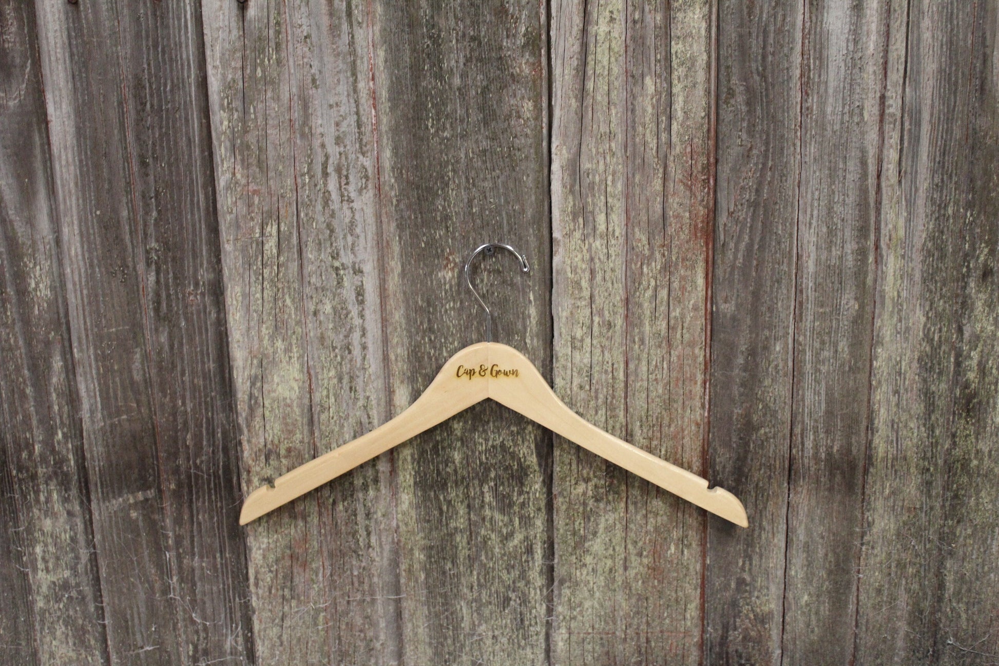 Cap and Gown Graduation Clothes Hanger Engraved Hard Wood Sturdy Dress Suit High School Ceremony Celebration