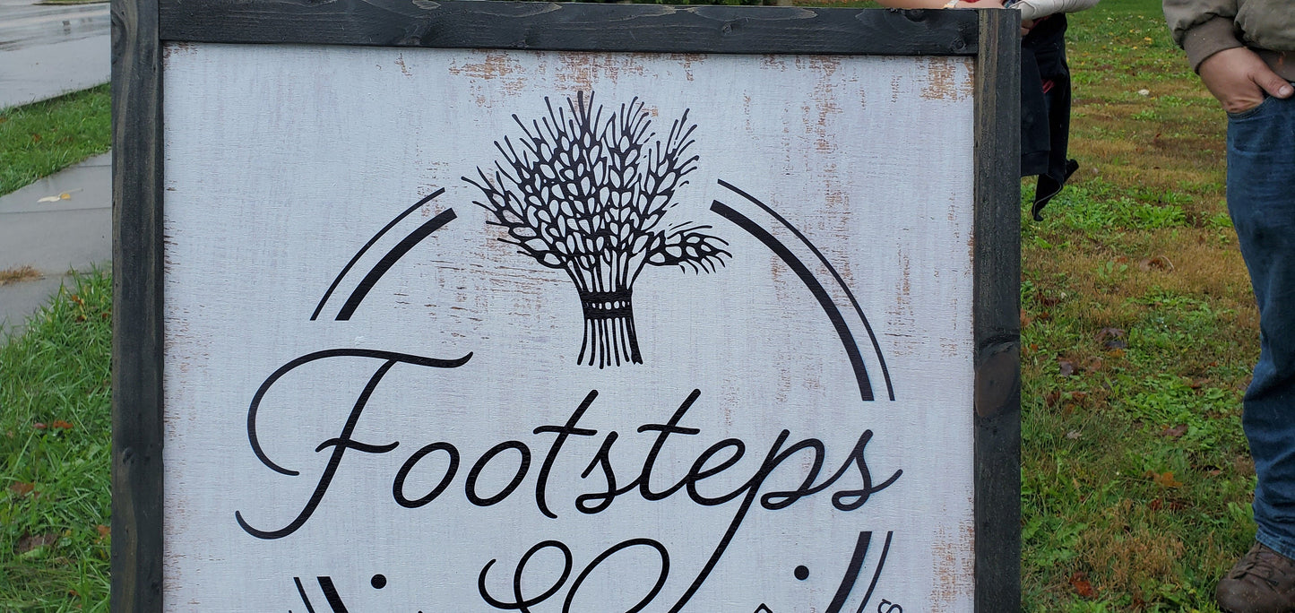 Outdoor Patio Sidewalk Sign A Frame Folding Sign Affordable Business Sign Your Logo Free Standing Large Commercial Hinge Advertising Store