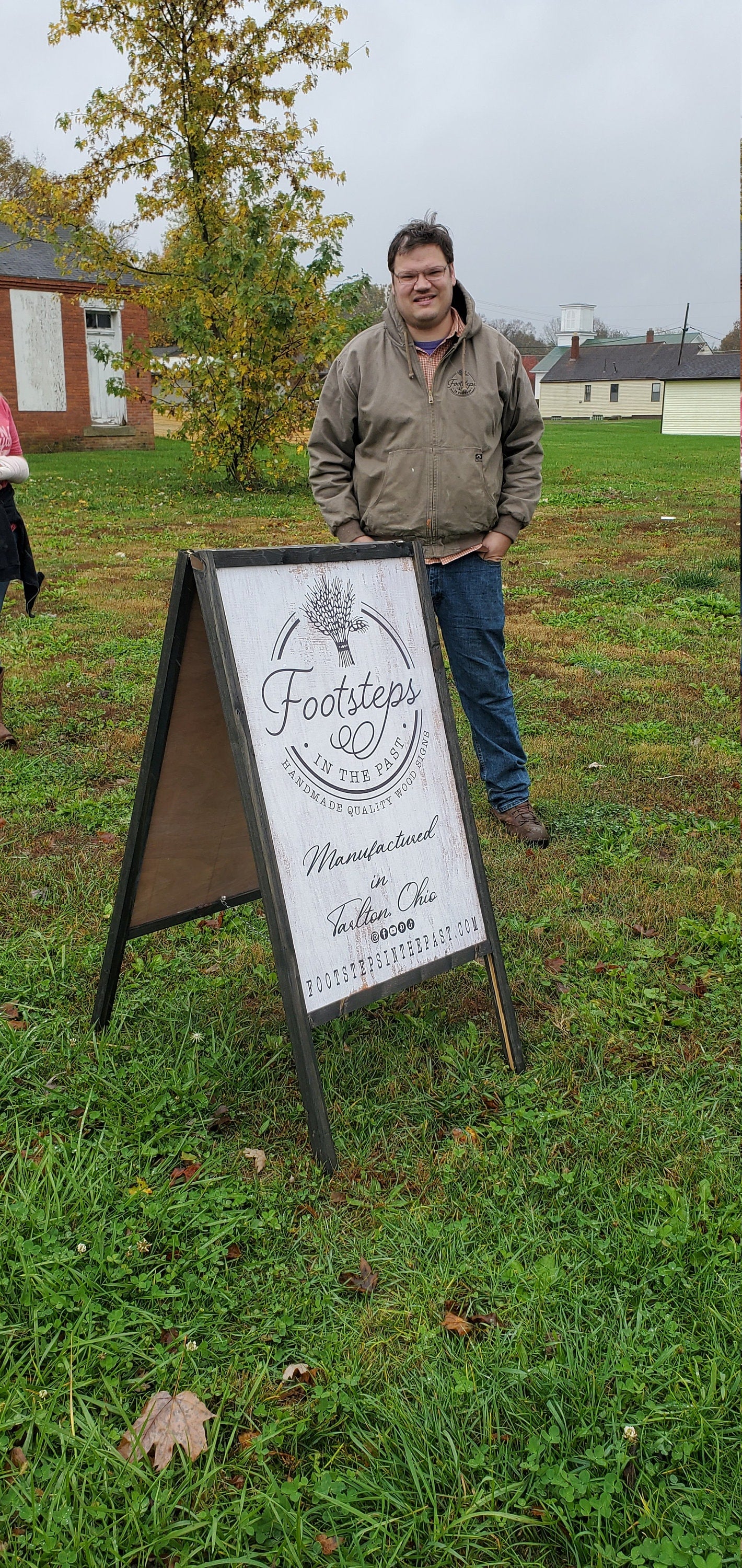 Outdoor Patio Sidewalk Sign A Frame Folding Sign Affordable Business Sign Your Logo Free Standing Large Commercial Hinge Advertising Store