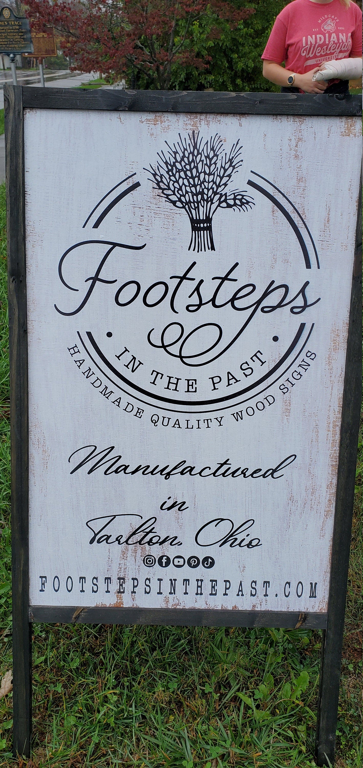 Outdoor Patio Sidewalk Sign A Frame Folding Sign Affordable Business Sign Your Logo Free Standing Large Commercial Hinge Advertising Store