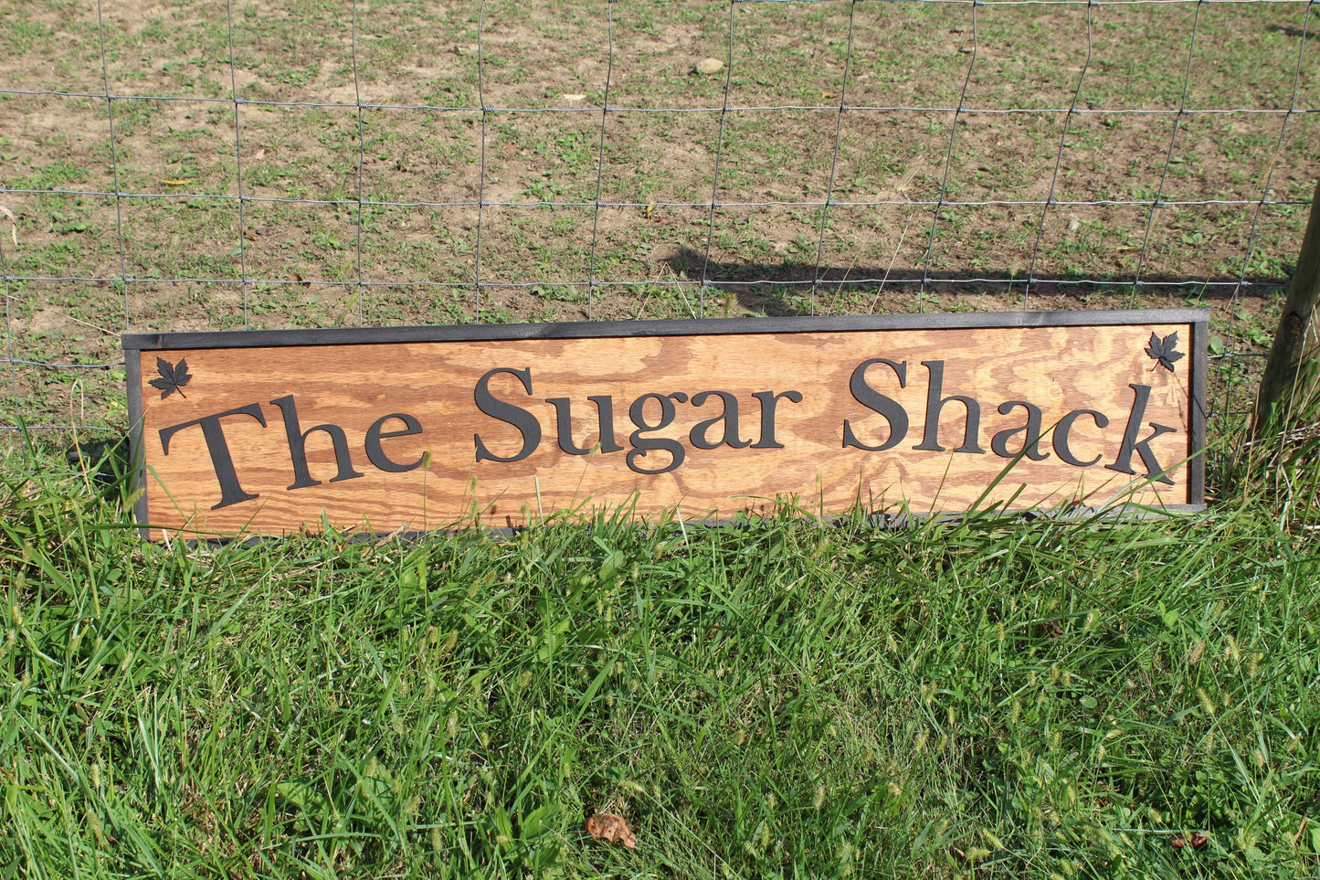 The Sugar Shack Maple Syrup Large Custom Ranch Sign Oversized Rustic Business Logo Wood Laser Cut Out 3D Extra Large Sign Footstepsinthepast