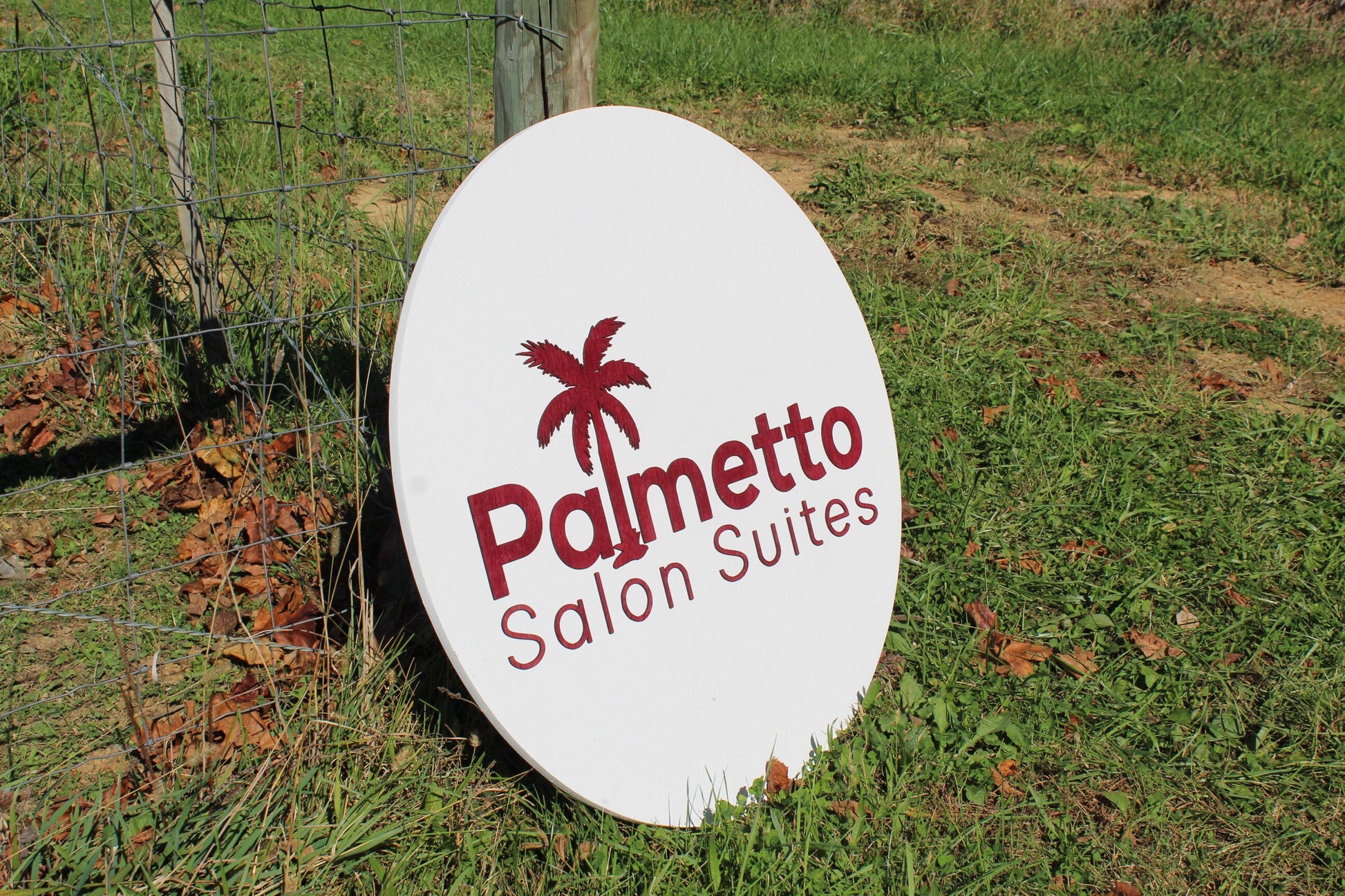 Salon Suites Palm Tree Sign 3D Raised Text Custom Colors Size Font Letter Pallet Sign Gift Wall Decor Tropical Care Business Name Logo