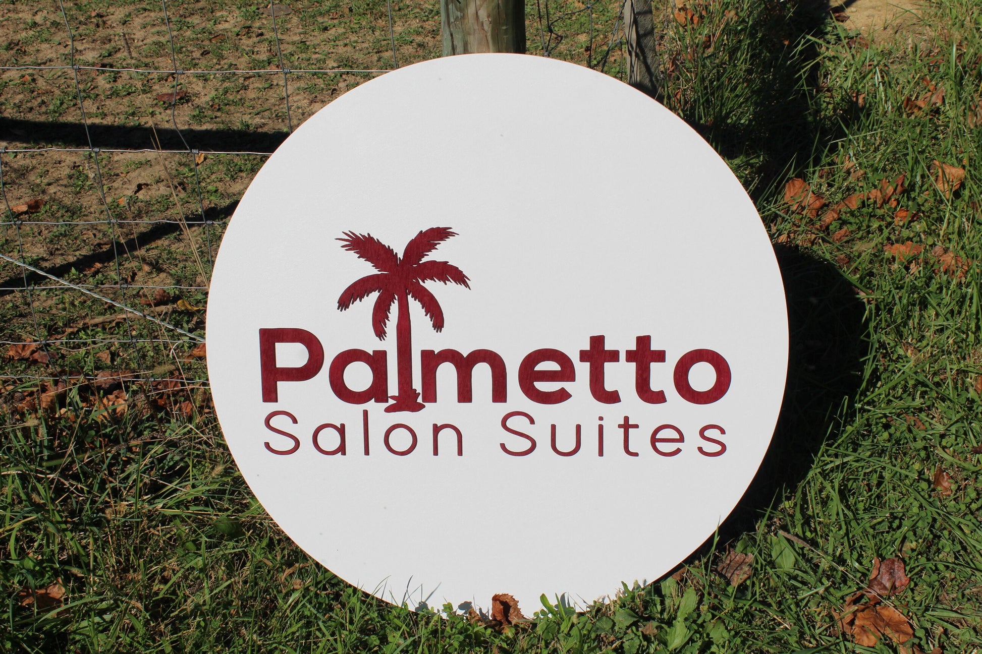 Salon Suites Palm Tree Sign 3D Raised Text Custom Colors Size Font Letter Pallet Sign Gift Wall Decor Tropical Care Business Name Logo