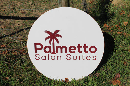 Salon Suites Palm Tree Sign 3D Raised Text Custom Colors Size Font Letter Pallet Sign Gift Wall Decor Tropical Care Business Name Logo