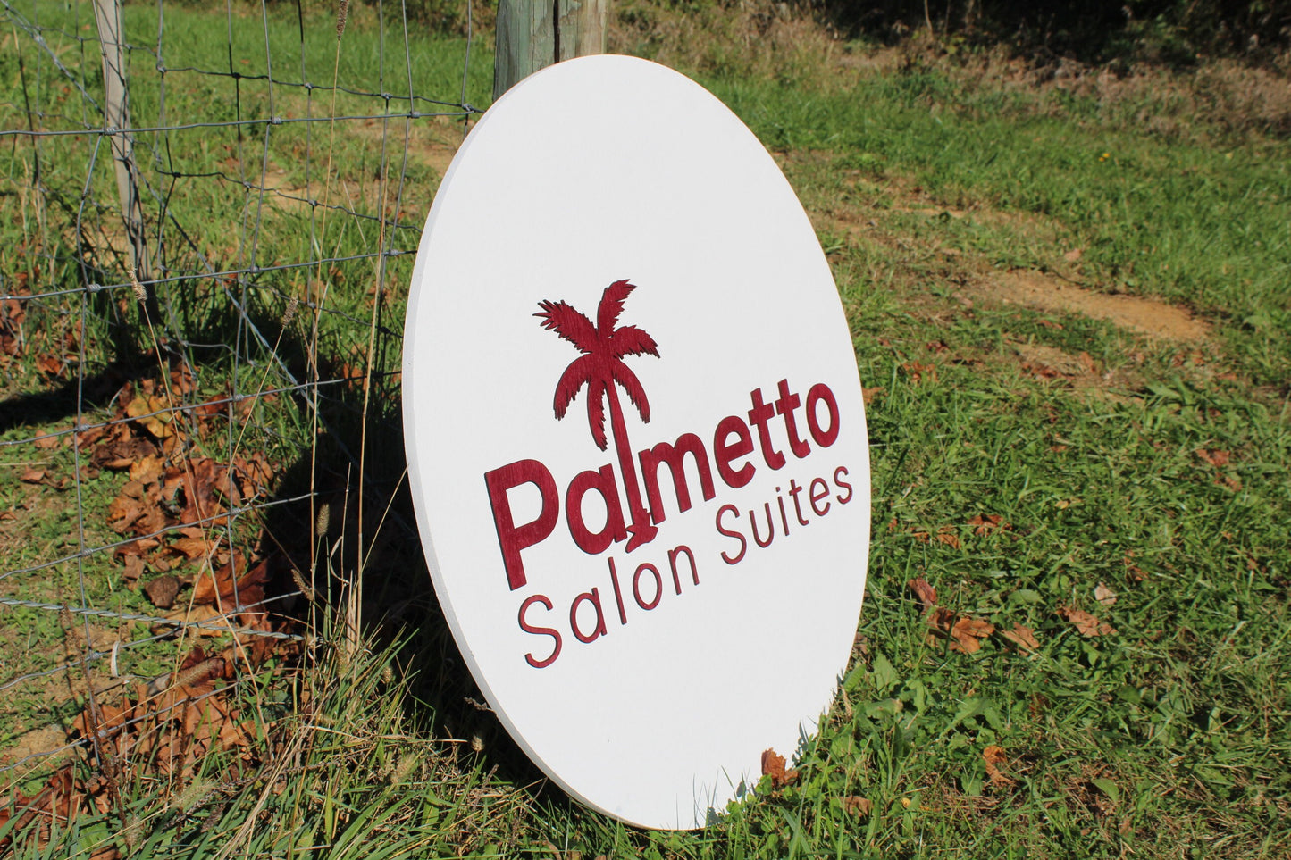 Salon Suites Palm Tree Sign 3D Raised Text Custom Colors Size Font Letter Pallet Sign Gift Wall Decor Tropical Care Business Name Logo