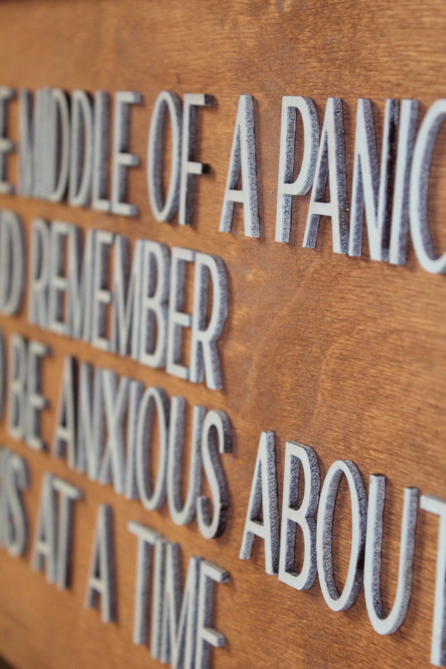 Anxious One Crisis At A Time Panic Anxitey Remember Always Something Funny Wood Decor Sign Qoute