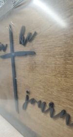 Find Joy In The Journey Decor Relax Rustic Vintge Guest Raised 3D Wood Decor Sign Qoute Cross Faith 3D Raised off the board Handmade