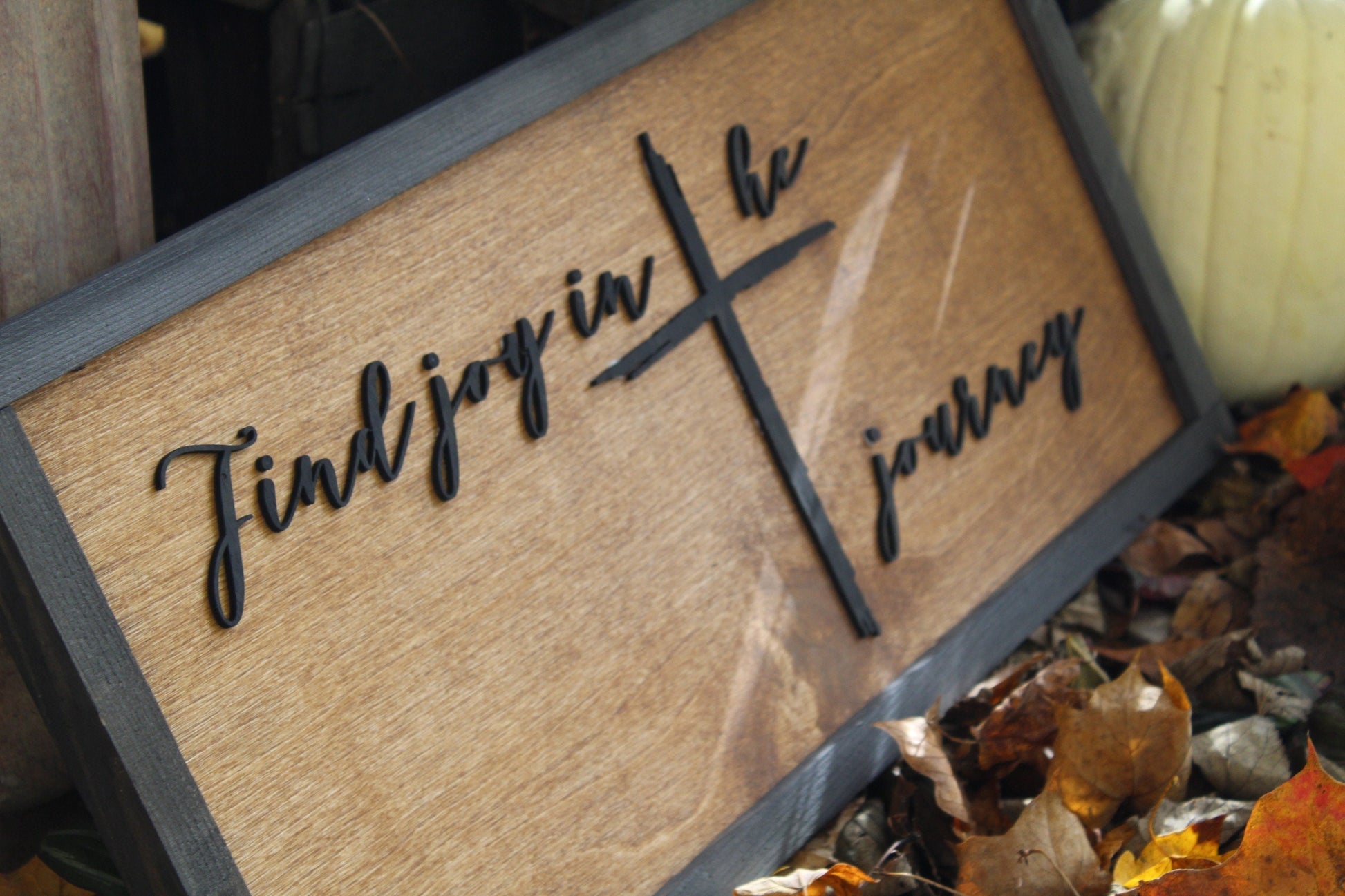 Find Joy In The Journey Decor Relax Rustic Vintge Guest Raised 3D Wood Decor Sign Qoute Cross Faith 3D Raised off the board Handmade