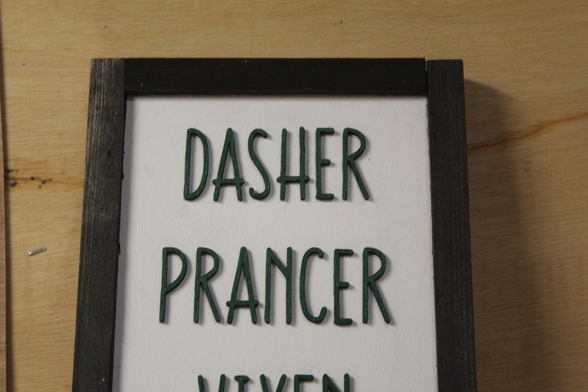 Rudolph Reindeer Santa Wont You Guide My Sleigh Magic Of Christmas Vertical Home Decor Holiday Christmas 3D Raised Handmade Livingroom