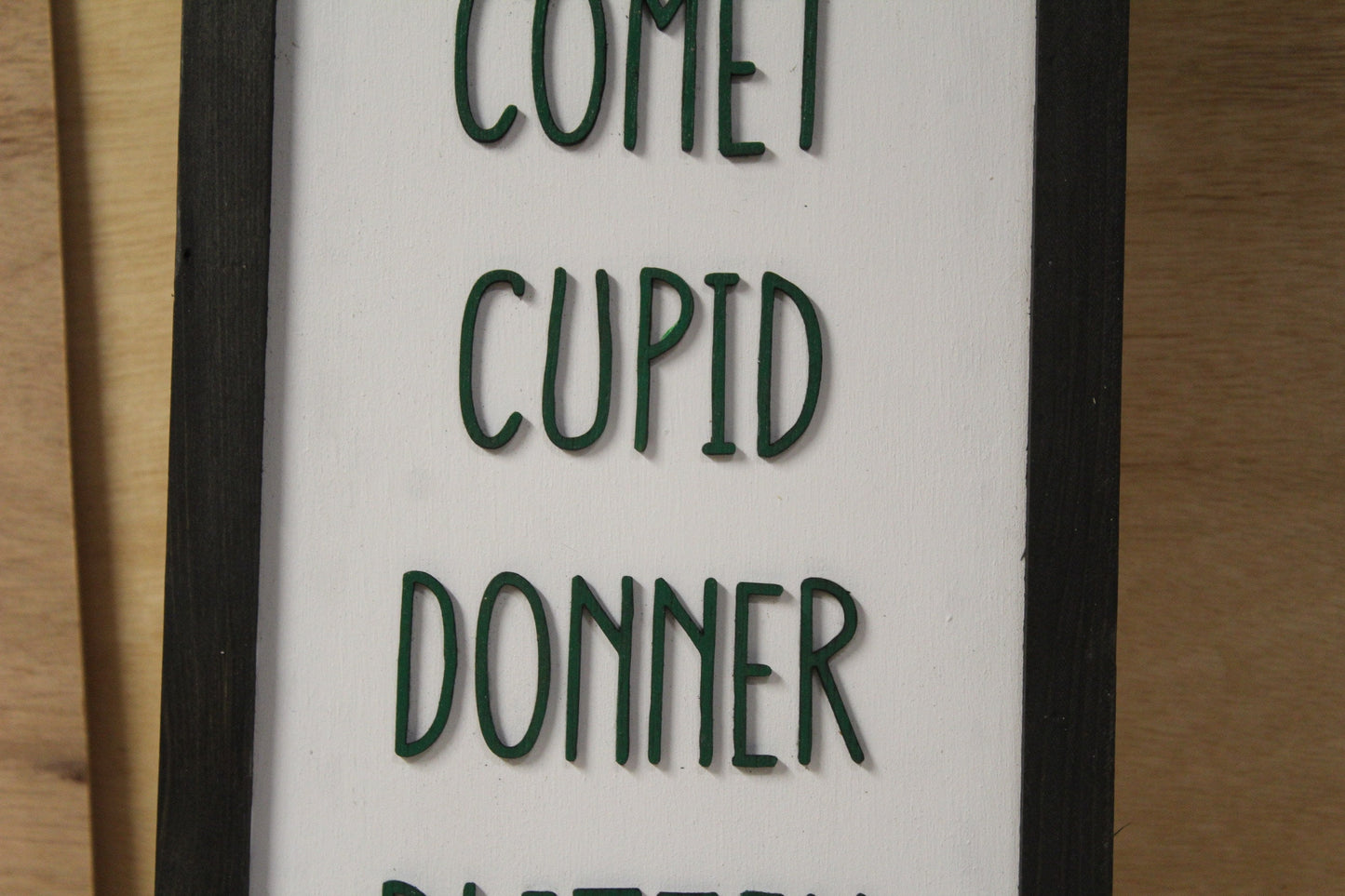 Rudolph Reindeer Santa Wont You Guide My Sleigh Magic Of Christmas Vertical Home Decor Holiday Christmas 3D Raised Handmade Livingroom