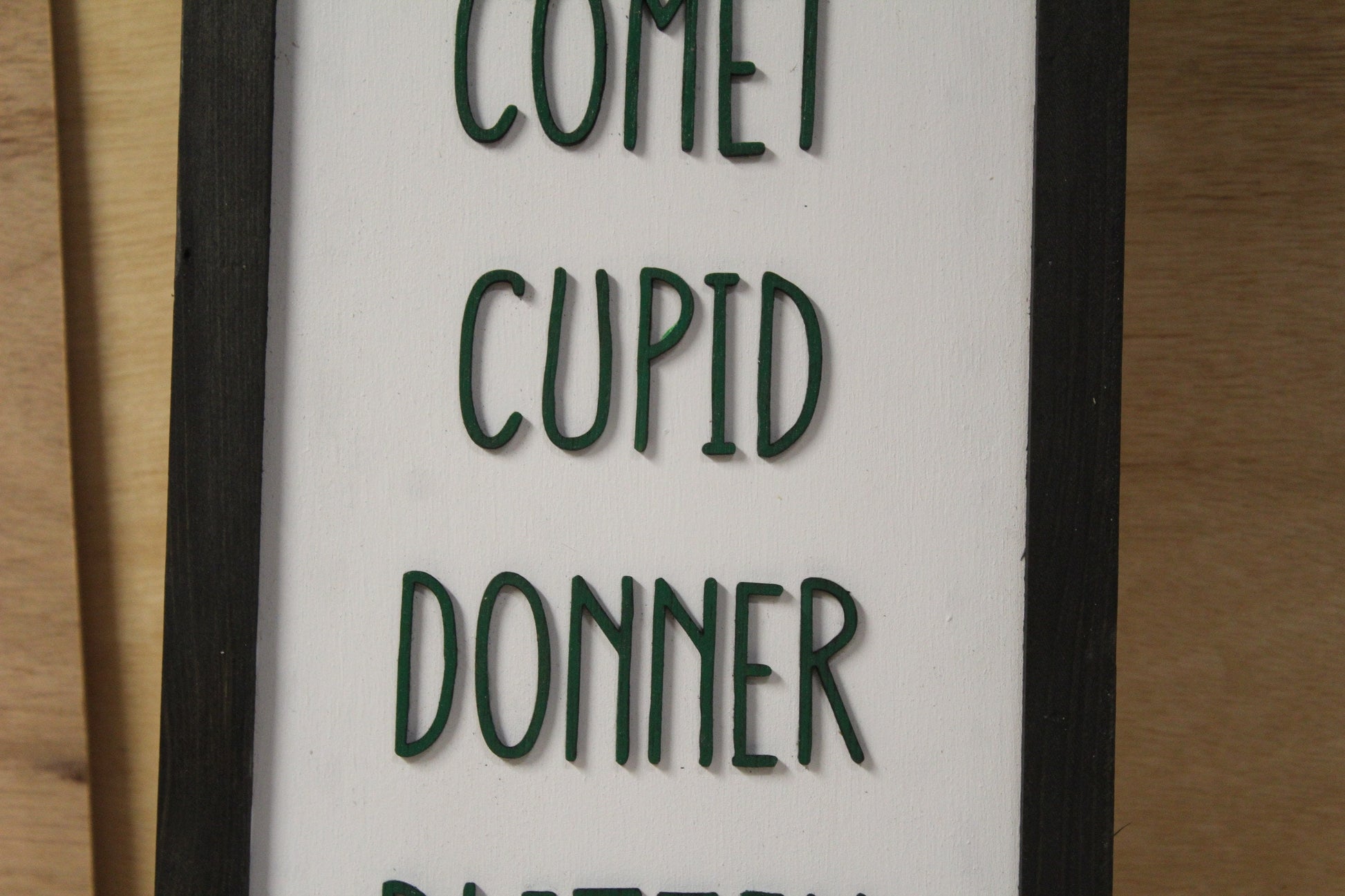 Rudolph Reindeer Santa Wont You Guide My Sleigh Magic Of Christmas Vertical Home Decor Holiday Christmas 3D Raised Handmade Livingroom