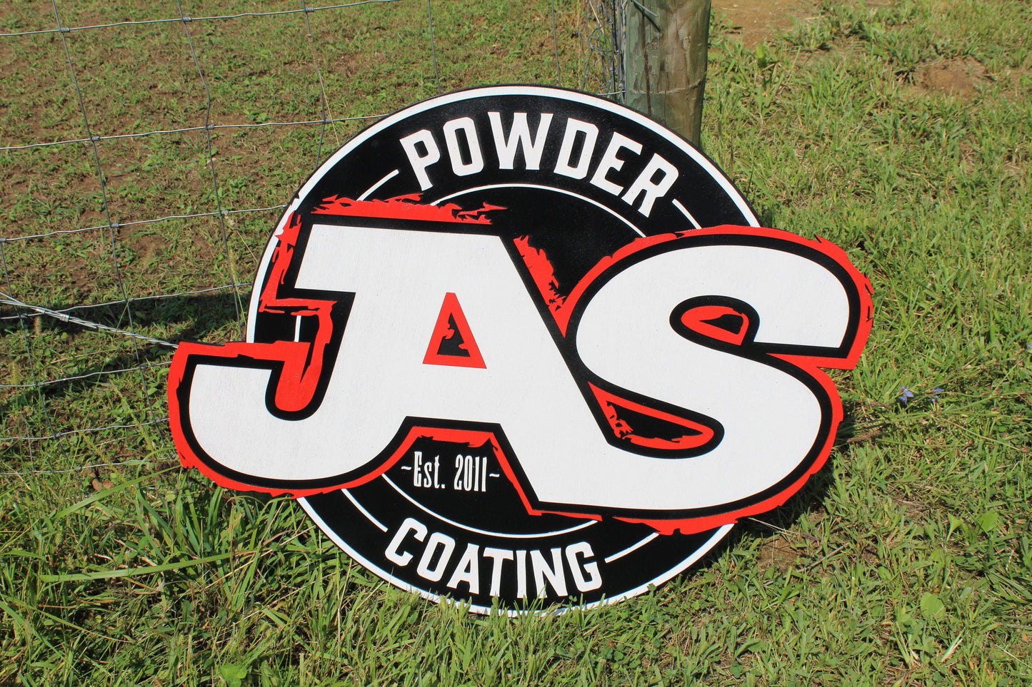 Custom Round Business Sign Commerical Signage Made To Order Powder Coating Store Front Small Business Logo Circle Wooden Handmade 3D