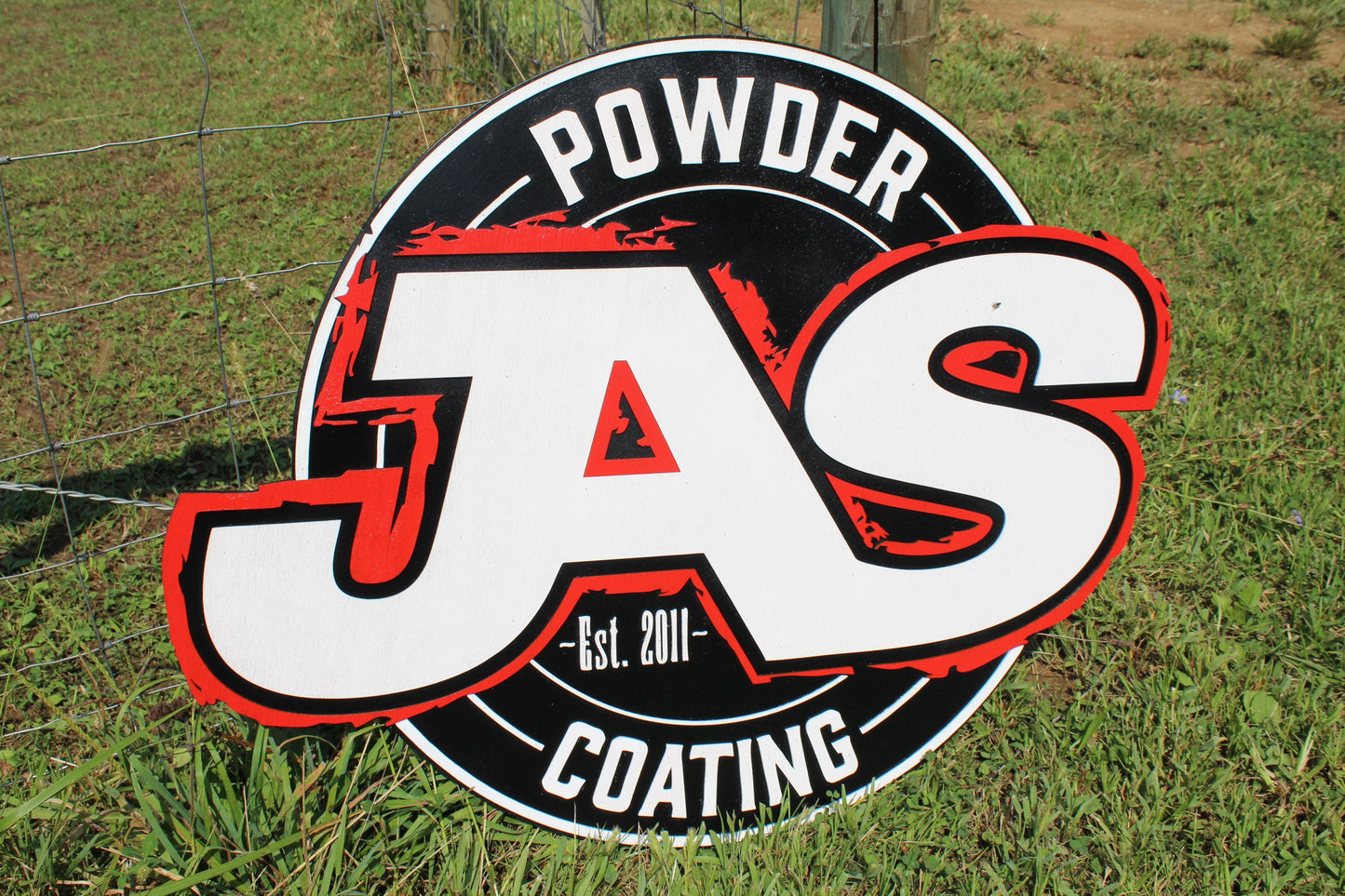 Custom Round Business Sign Commerical Signage Made To Order Powder Coating Store Front Small Business Logo Circle Wooden Handmade 3D
